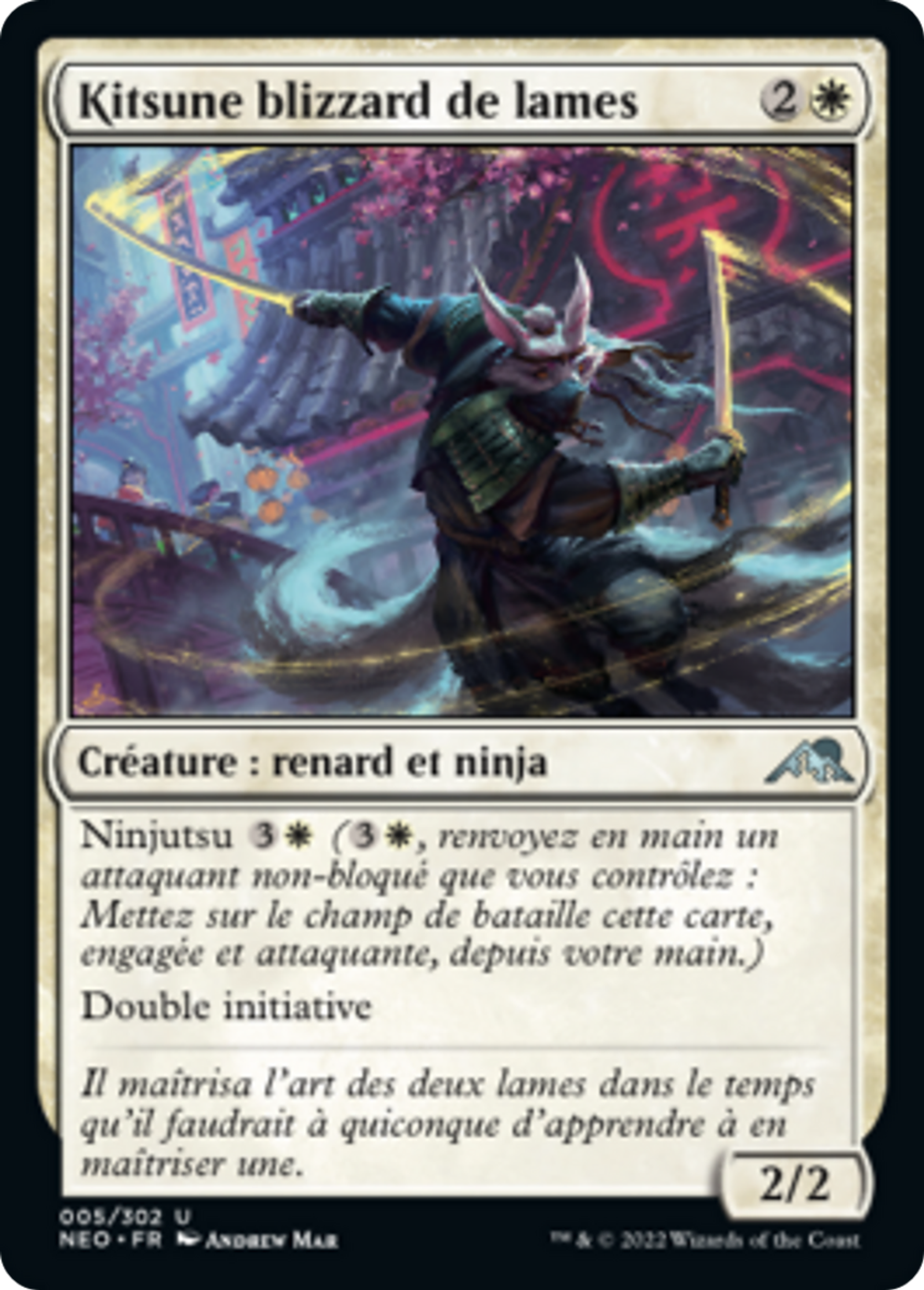 Kitsune blizzard de lames — Kamigawa: Neon Dynasty — Magic: The Gathering