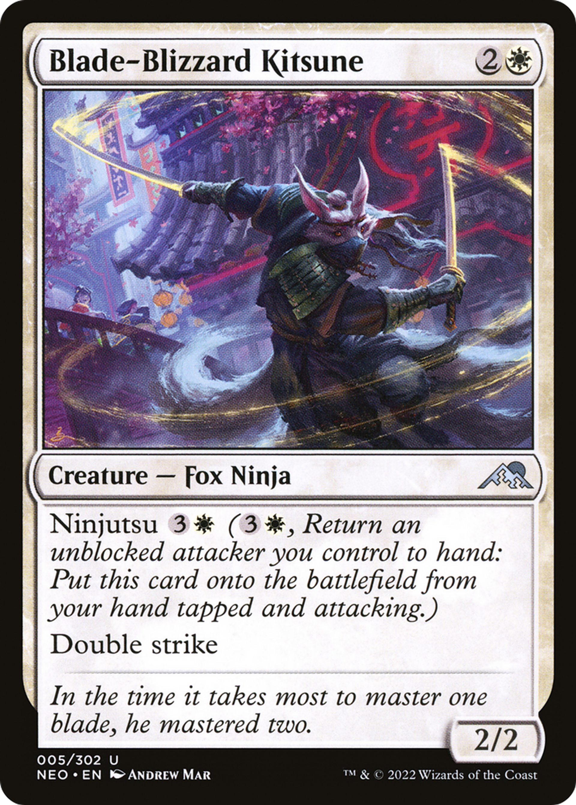 Blade-Blizzard Kitsune — Kamigawa: Neon Dynasty — Magic: The Gathering