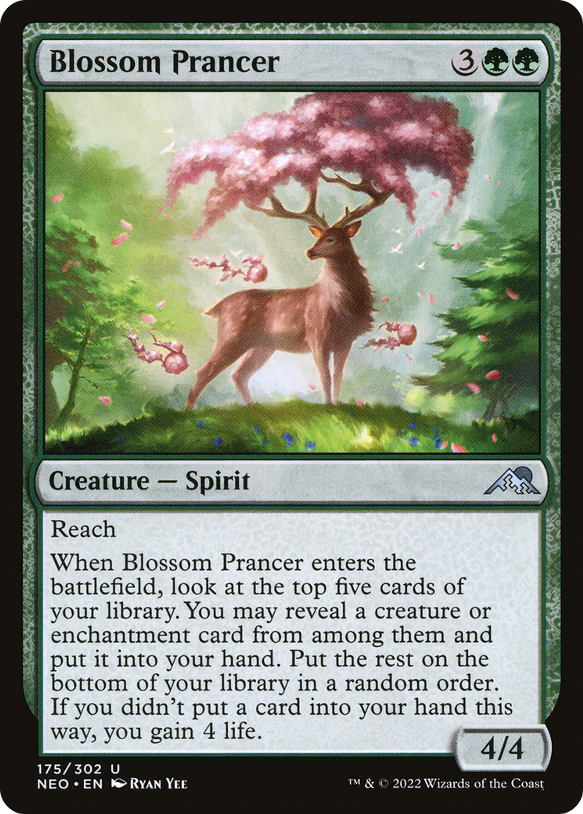 Cerf aux bois fleuris — Kamigawa: Neon Dynasty — Magic: The Gathering