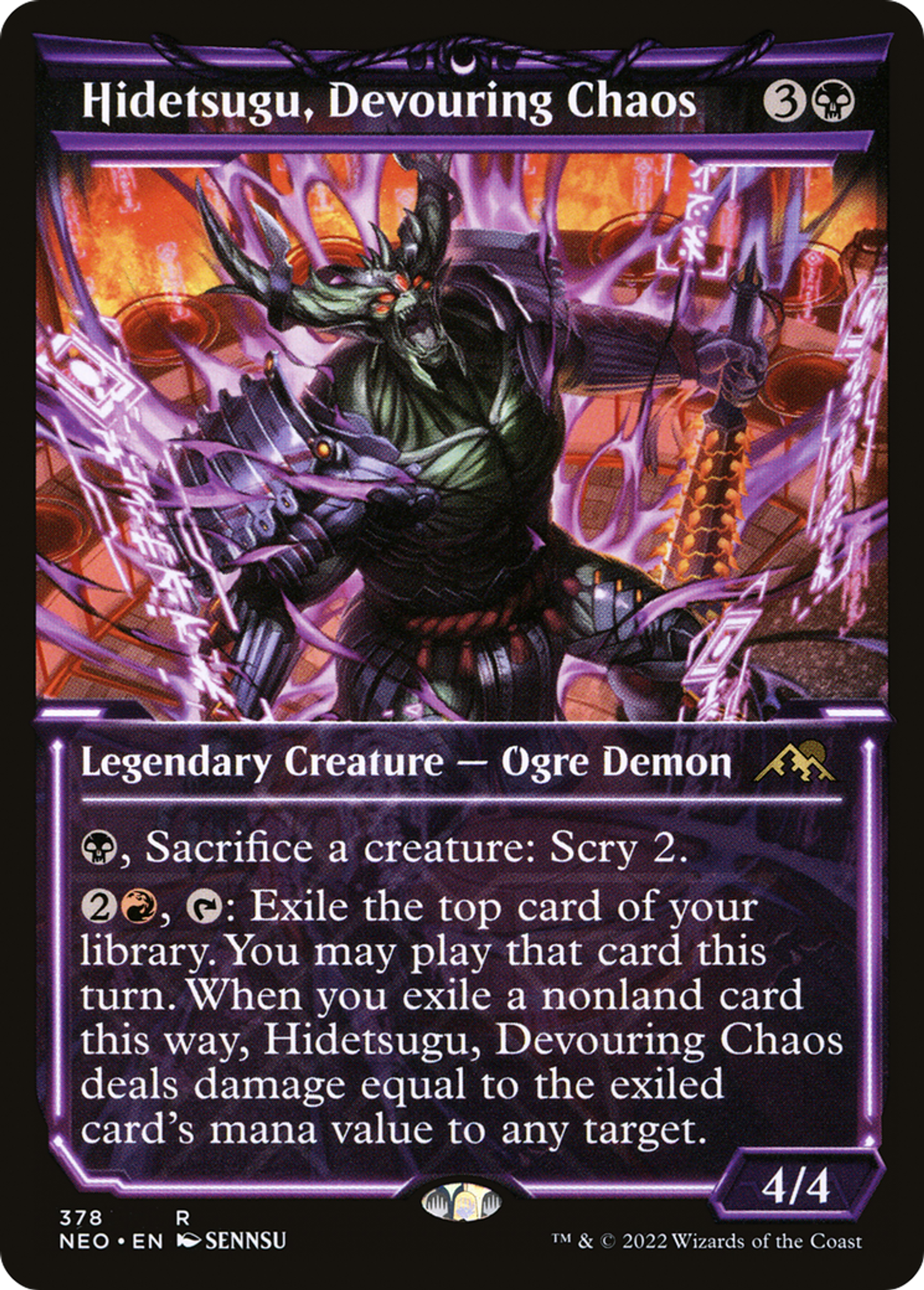 Hidetsugu, Devouring Chaos — Kamigawa: Neon Dynasty — Magic: The Gathering