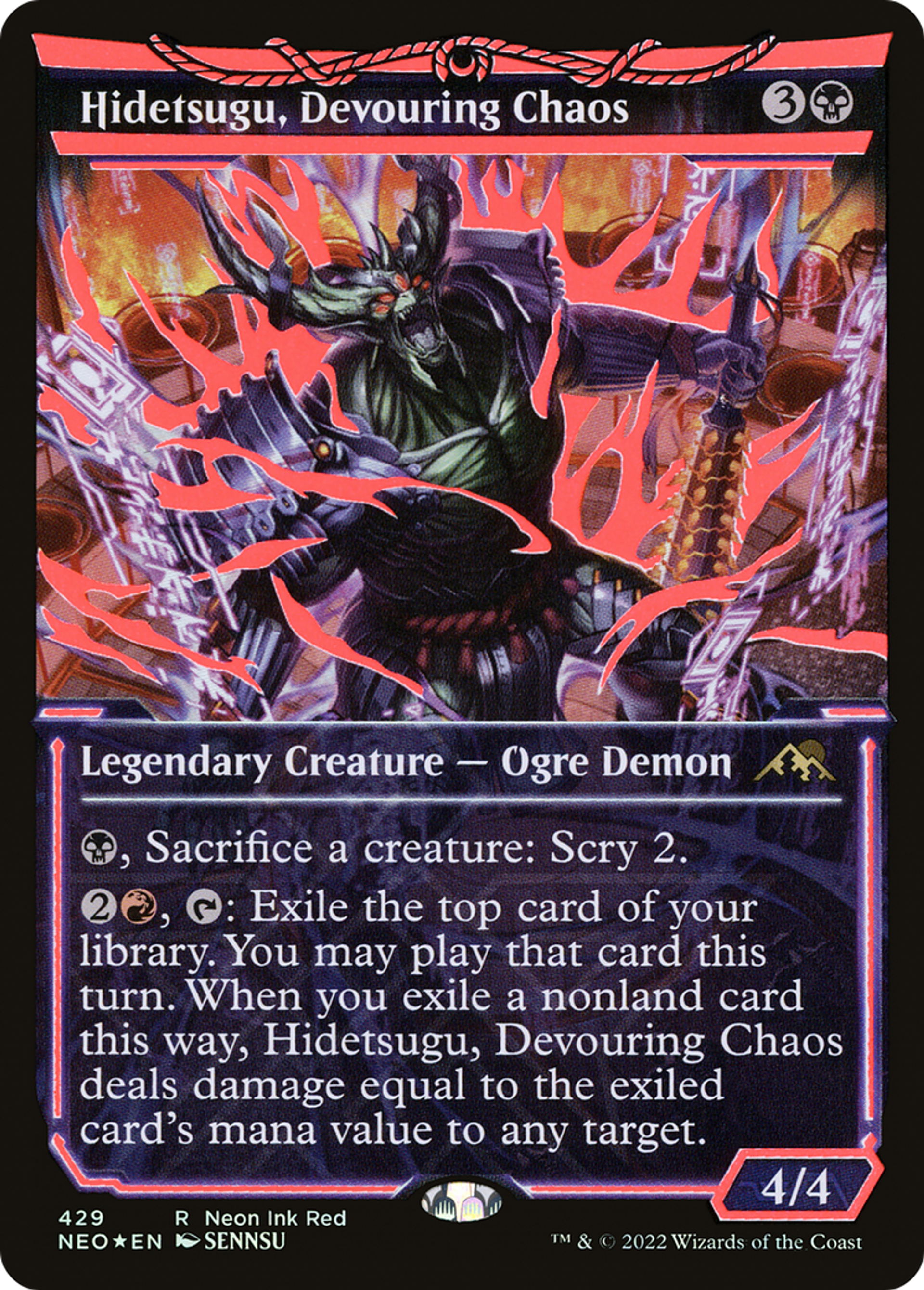 Hidetsugu, chaos dévorant — Kamigawa: Neon Dynasty — Magic: The Gathering