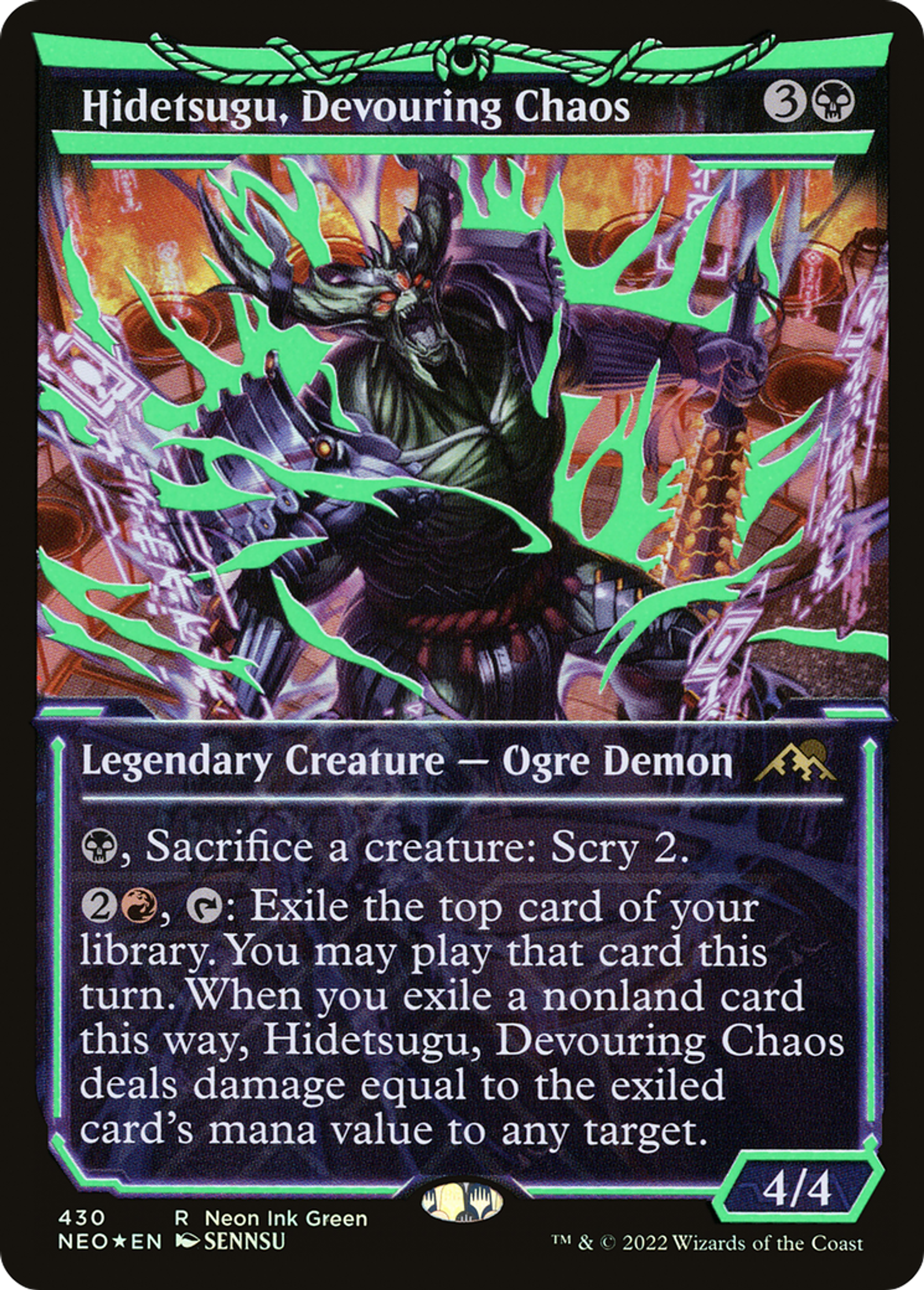 Hidetsugu, chaos dévorant — Kamigawa: Neon Dynasty — Magic: The Gathering