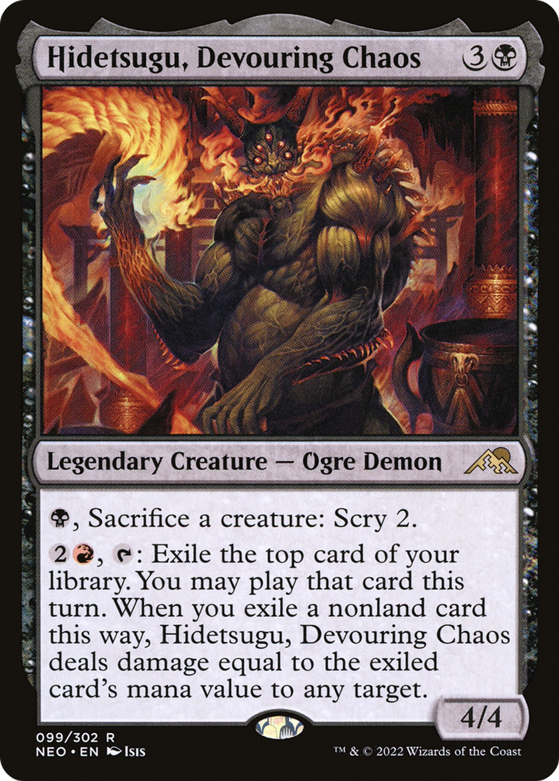 Hidetsugu, Devouring Chaos — Kamigawa: Neon Dynasty — Magic: The Gathering