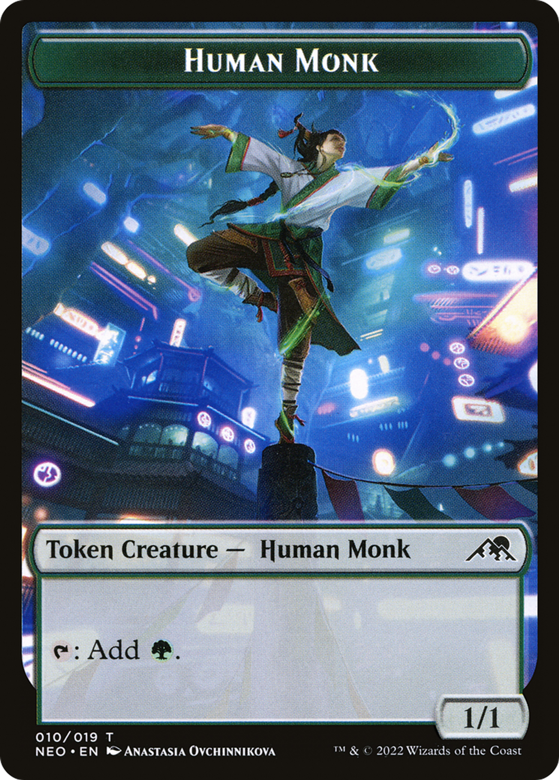 Human Monk — Kamigawa: Neon Dynasty — Magic: The Gathering