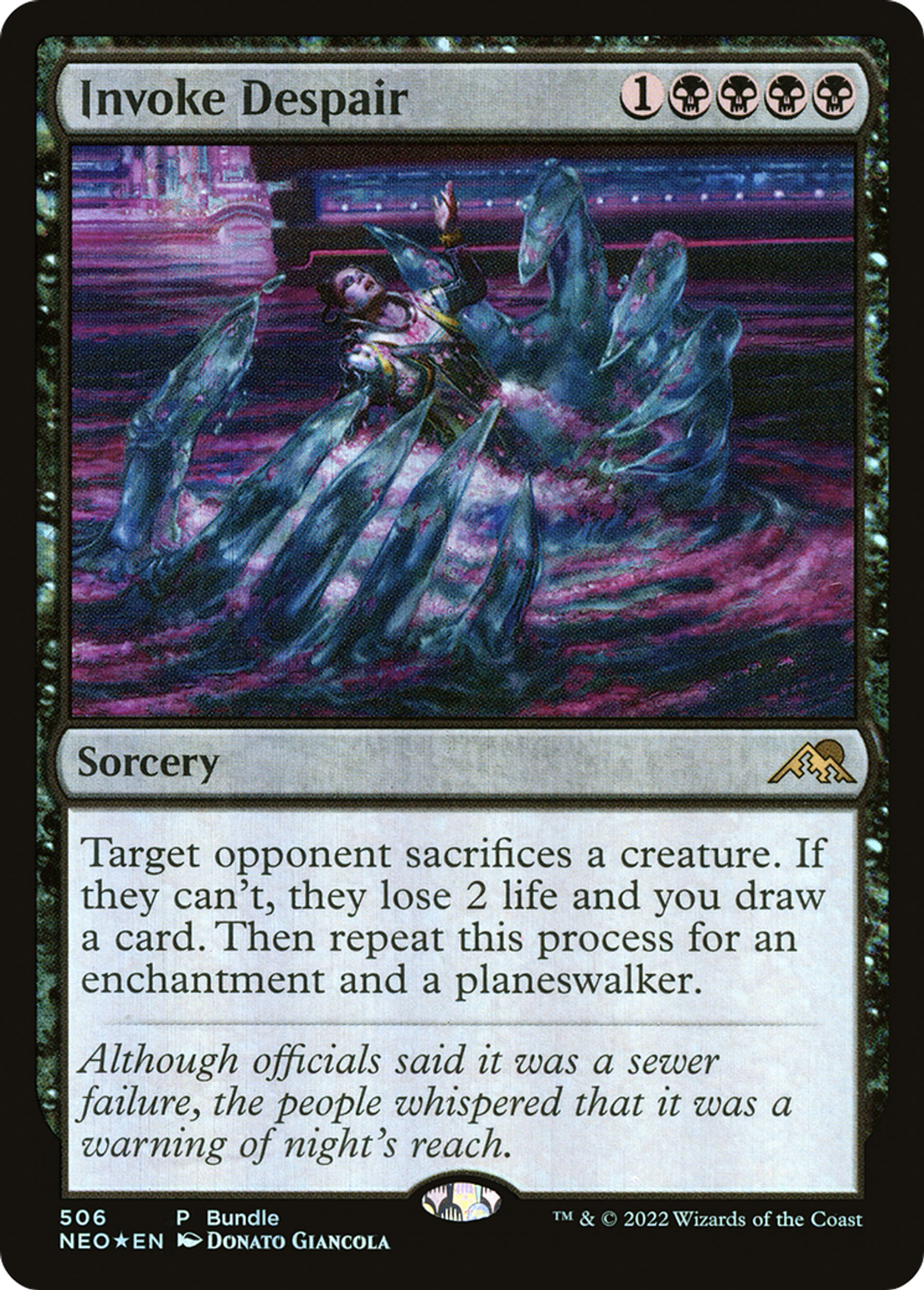 Invocation du désespoir — Kamigawa: Neon Dynasty — Magic: The Gathering