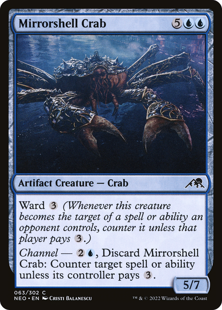 Mirrorshell Crab — Kamigawa: Neon Dynasty — Magic: The Gathering