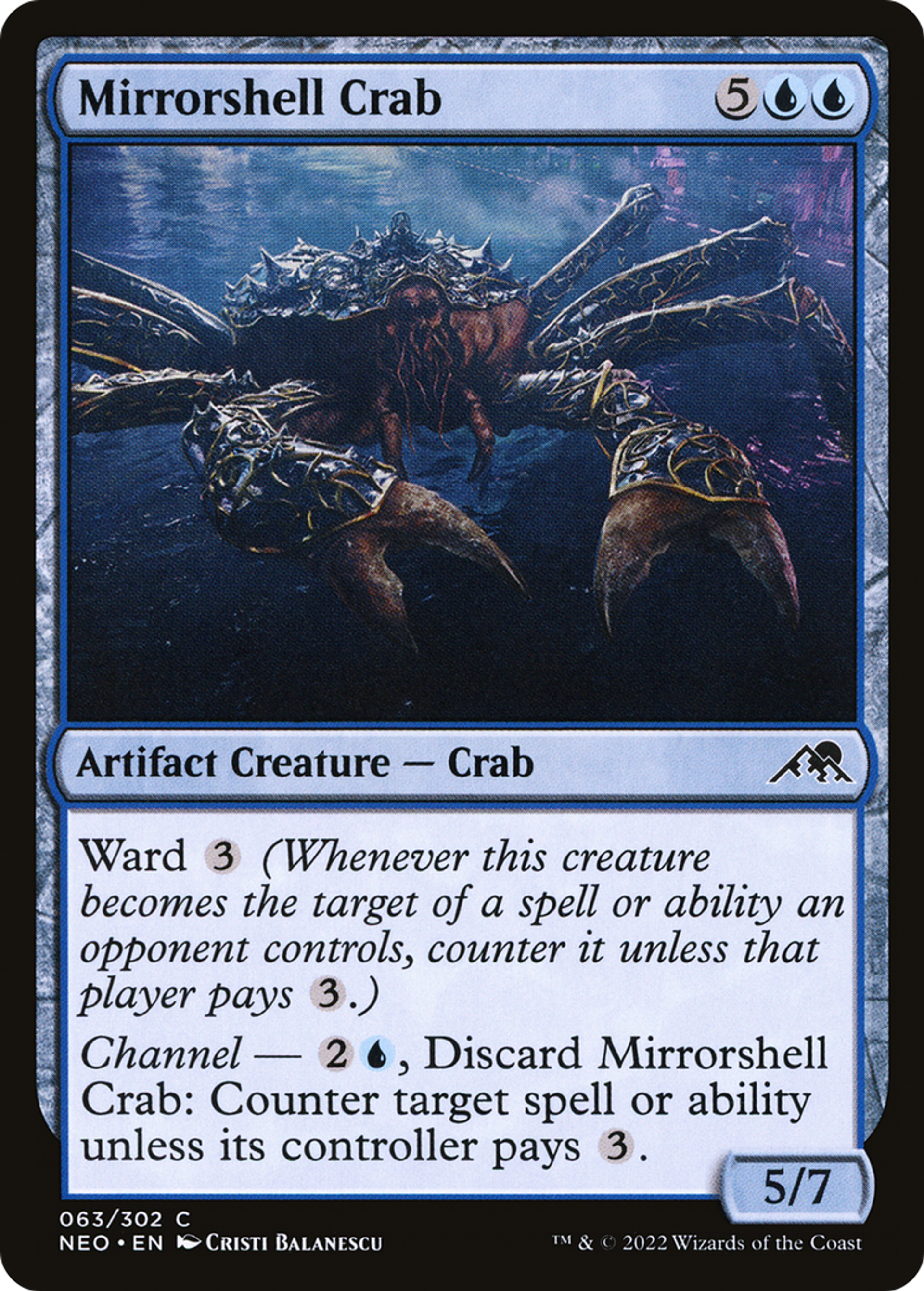 Crabe à carapace miroir — Kamigawa: Neon Dynasty — Magic: The Gathering