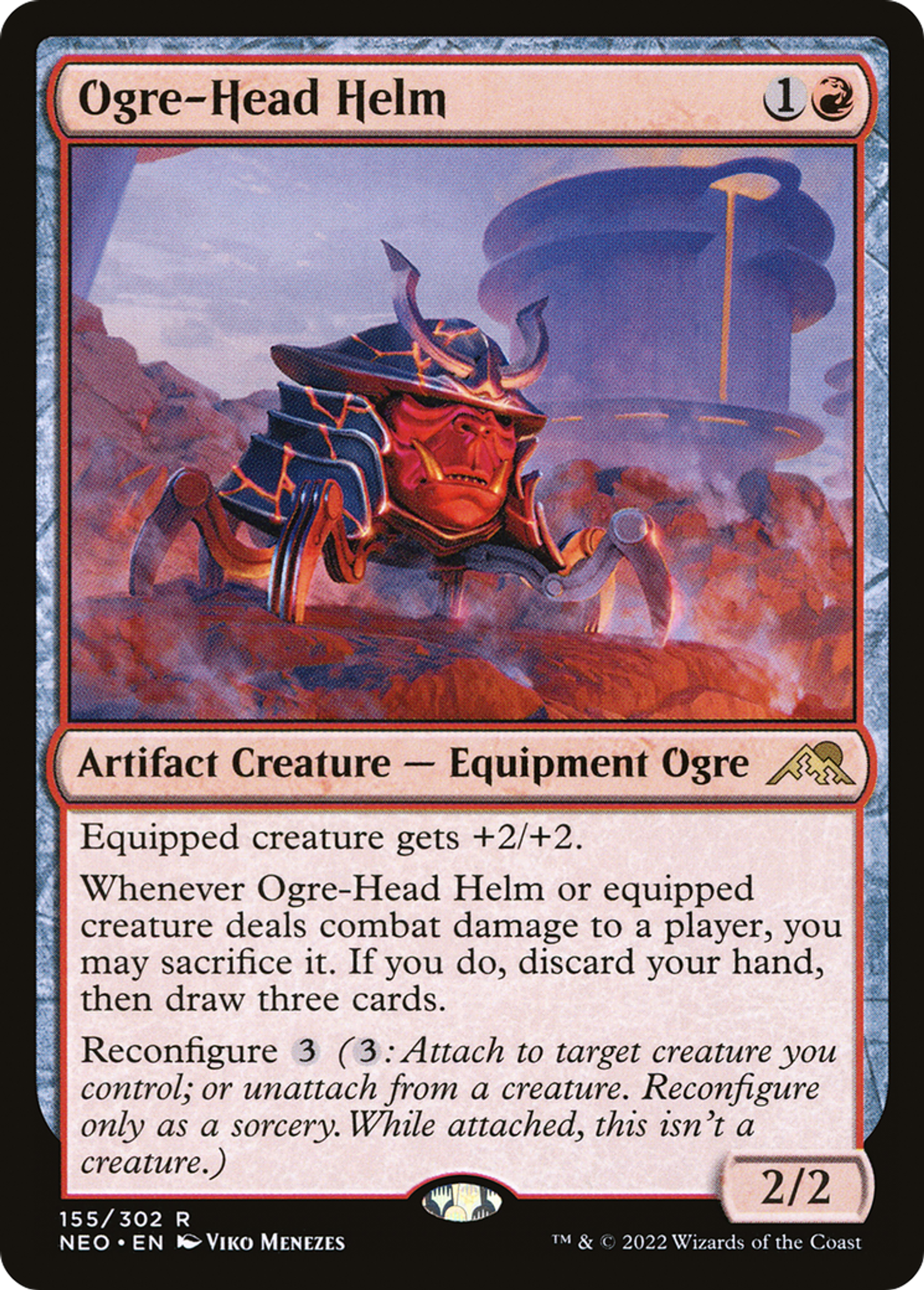 Heaume tête d'ogre — Kamigawa: Neon Dynasty — Magic: The Gathering