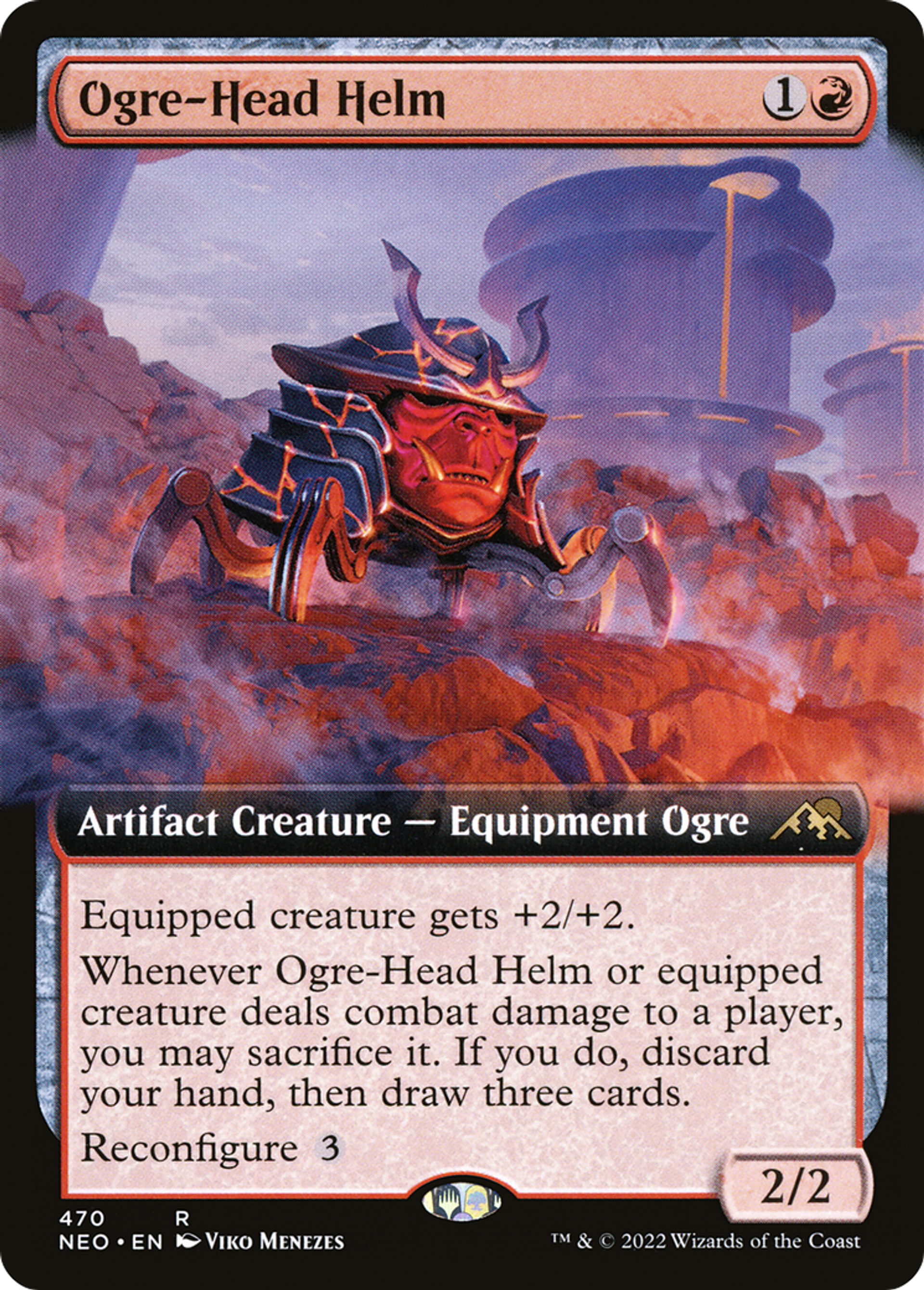 Heaume tête d'ogre — Kamigawa: Neon Dynasty — Magic: The Gathering