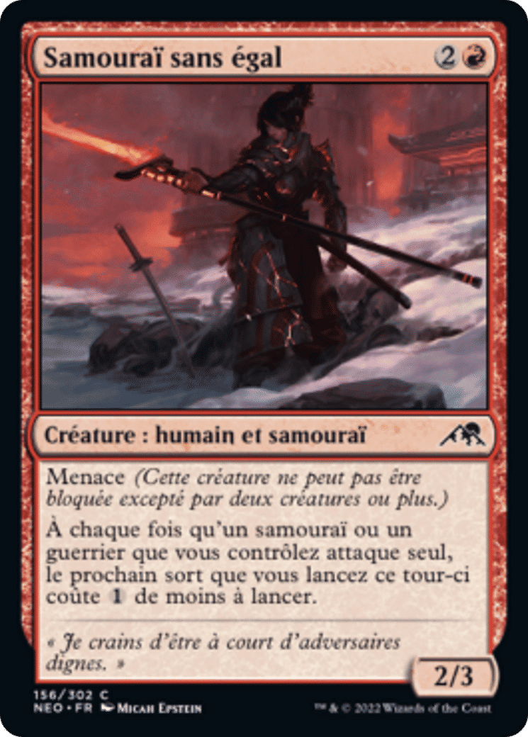 Samouraï sans égal — Kamigawa: Neon Dynasty — Magic: The Gathering