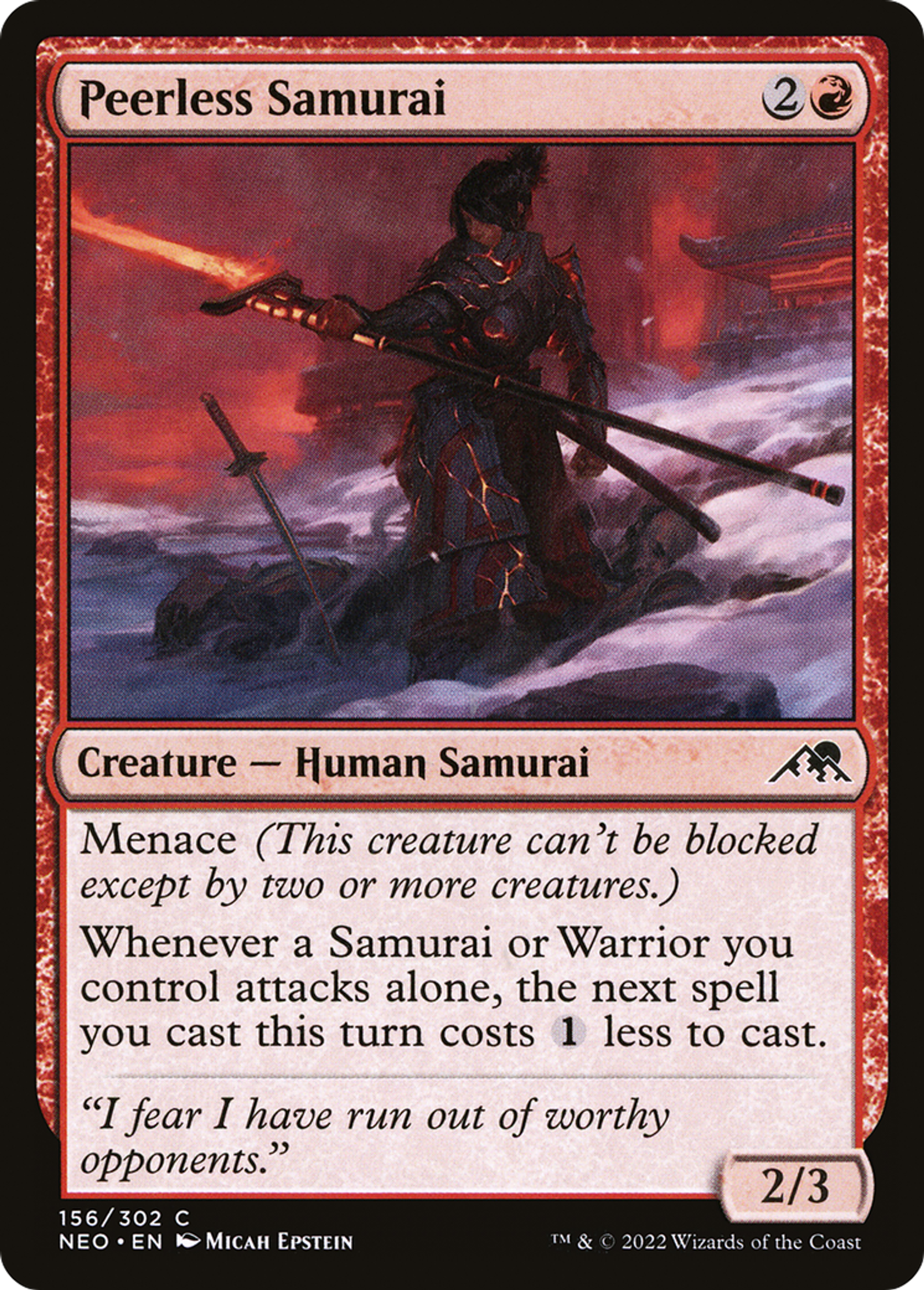 Samouraï sans égal — Kamigawa: Neon Dynasty — Magic: The Gathering
