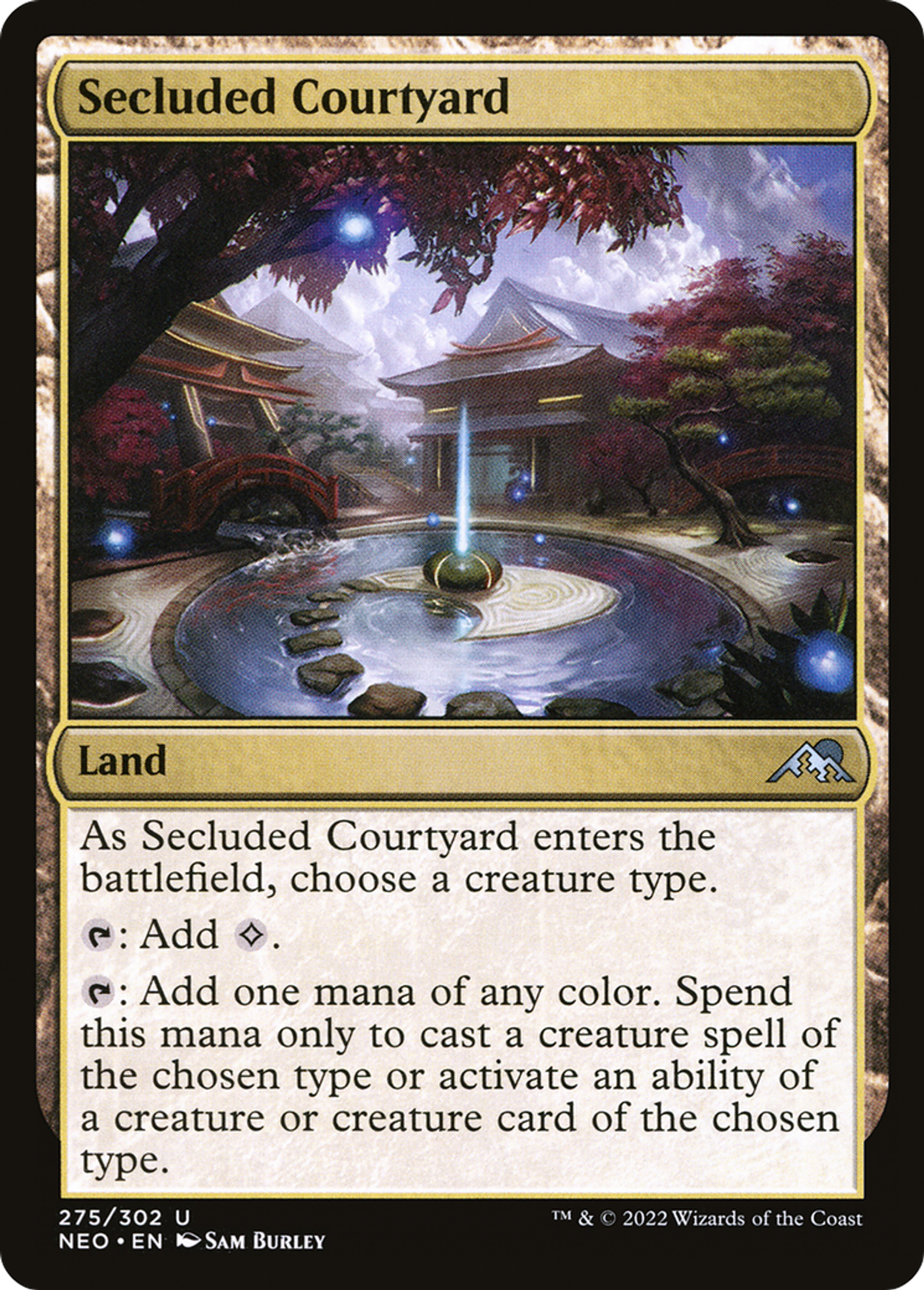 Secluded Courtyard — Kamigawa: Neon Dynasty — Magic: The Gathering