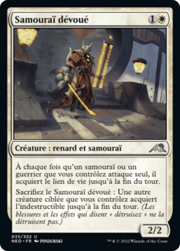 Samouraï dévoué — Kamigawa: Neon Dynasty — Magic: The Gathering
