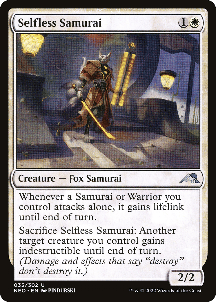 Selfless Samurai — Kamigawa: Neon Dynasty — Magic: The Gathering