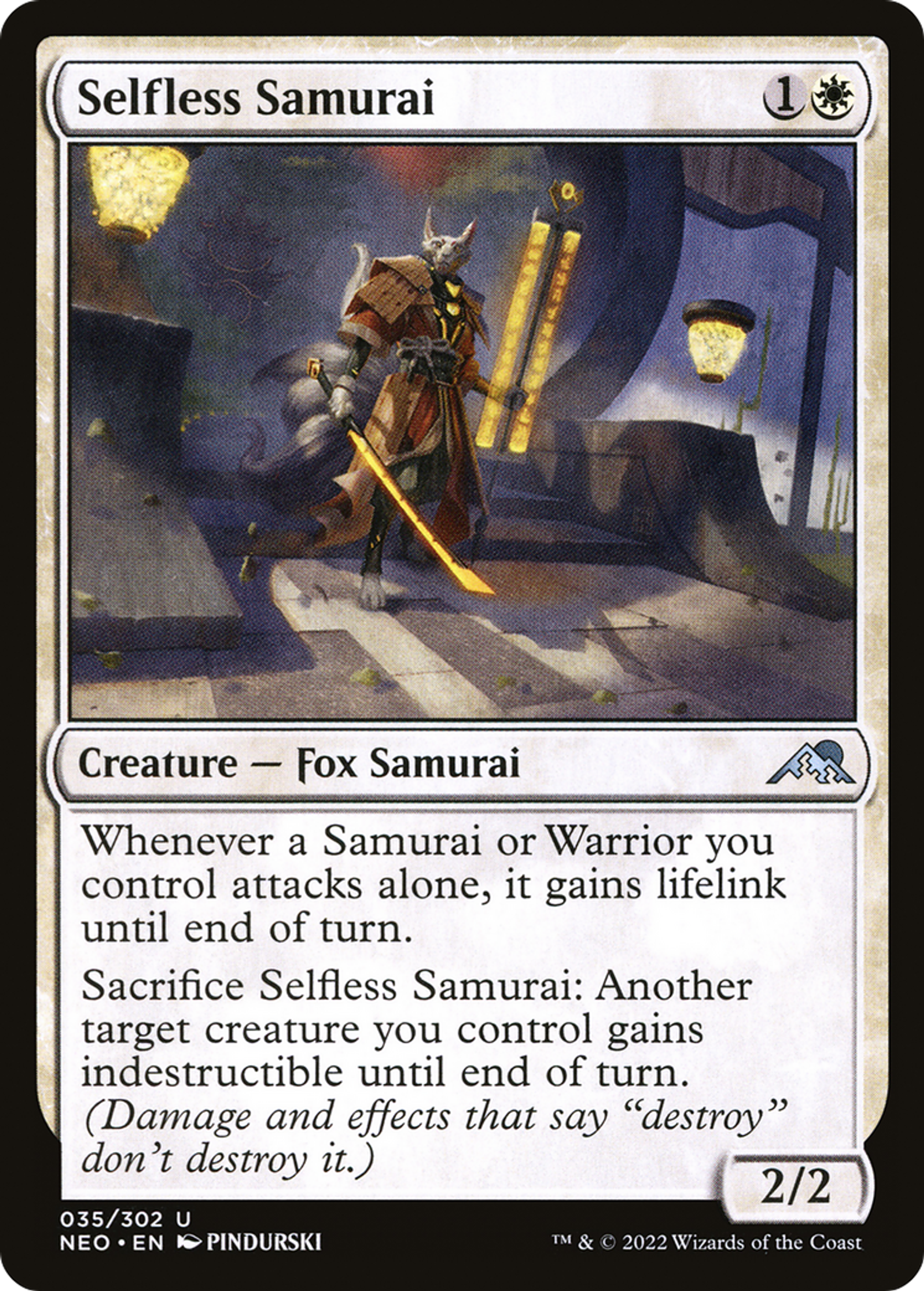 Samouraï dévoué — Kamigawa: Neon Dynasty — Magic: The Gathering