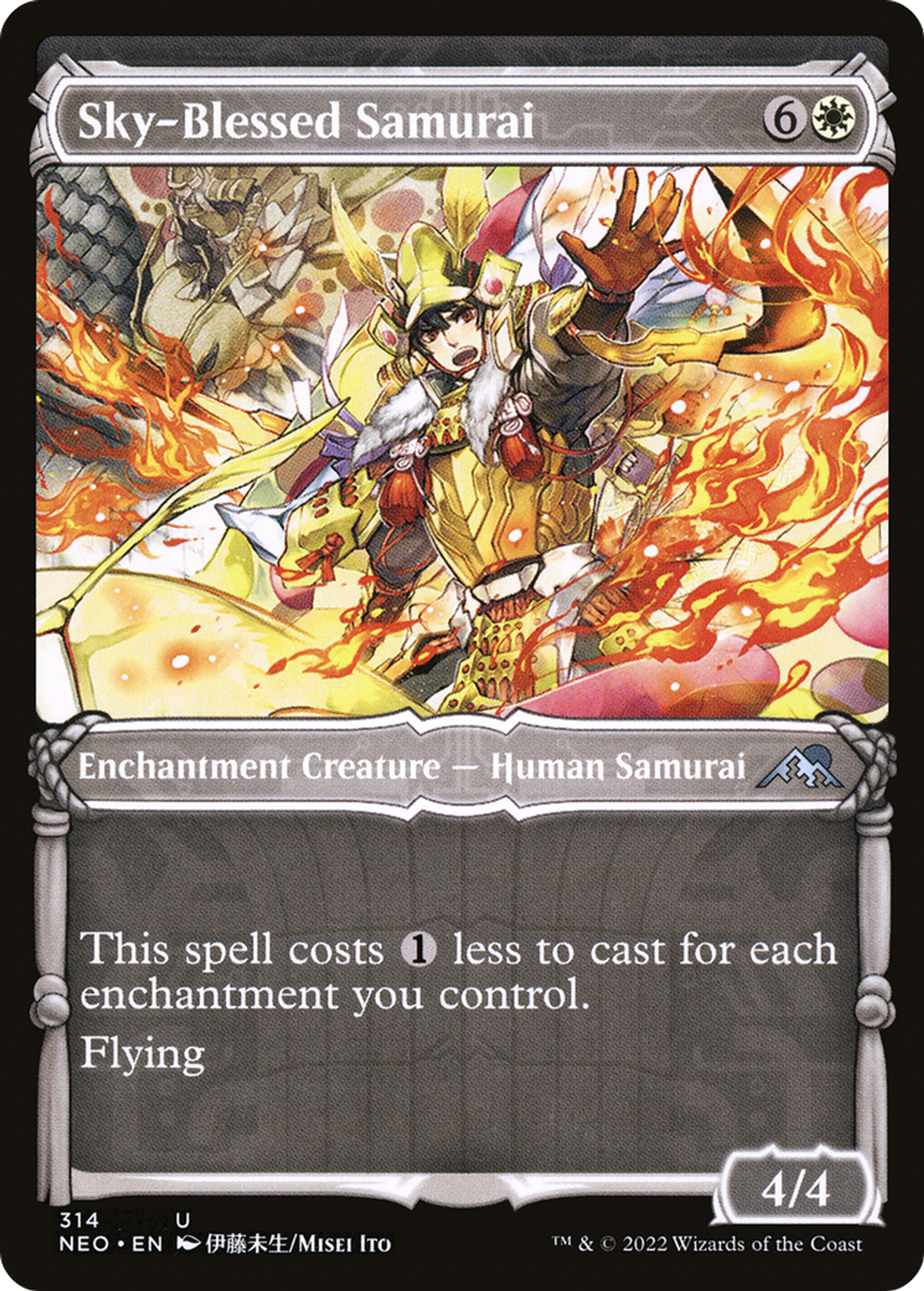 Samouraï béni par les cieux — Kamigawa: Neon Dynasty — Magic: The Gathering