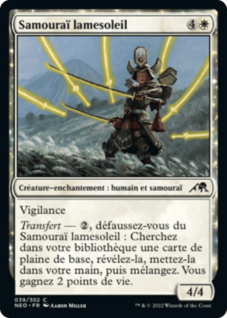 Samouraï lamesoleil — Kamigawa: Neon Dynasty — Magic: The Gathering