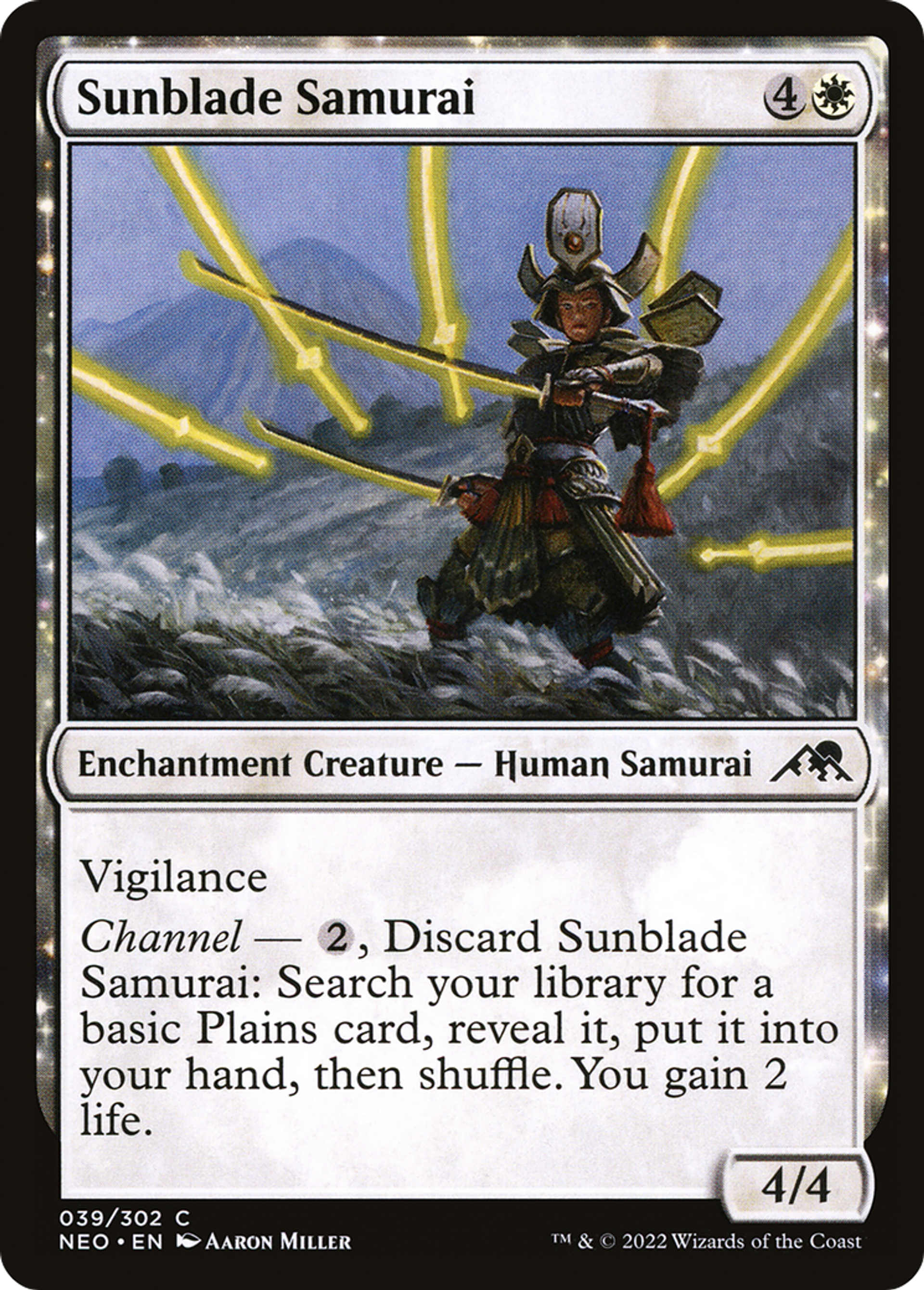 Samouraï lamesoleil — Kamigawa: Neon Dynasty — Magic: The Gathering