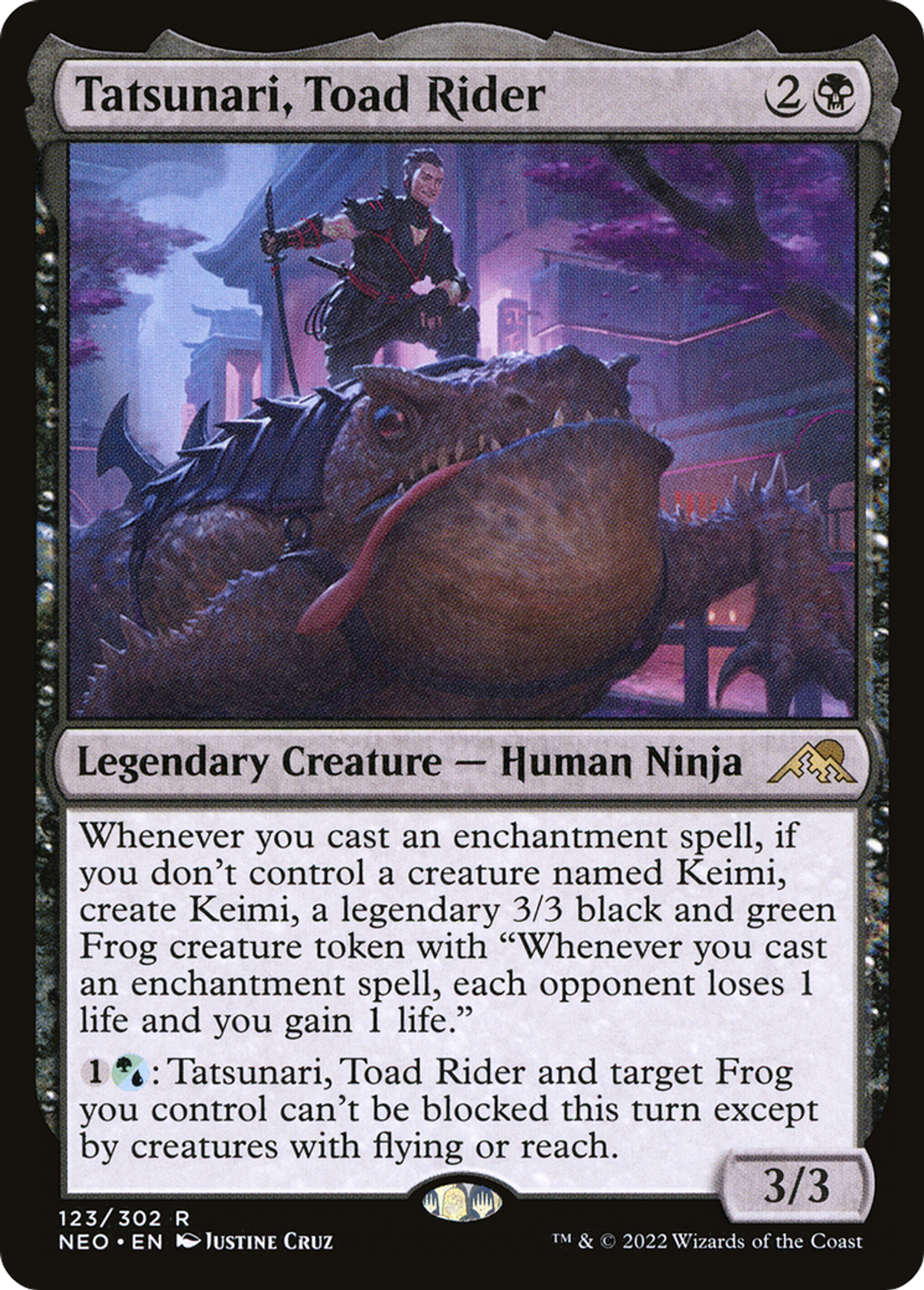 Tatsunari, chevaucheur de crapaud — Kamigawa: Neon Dynasty — Magic: The Gathering