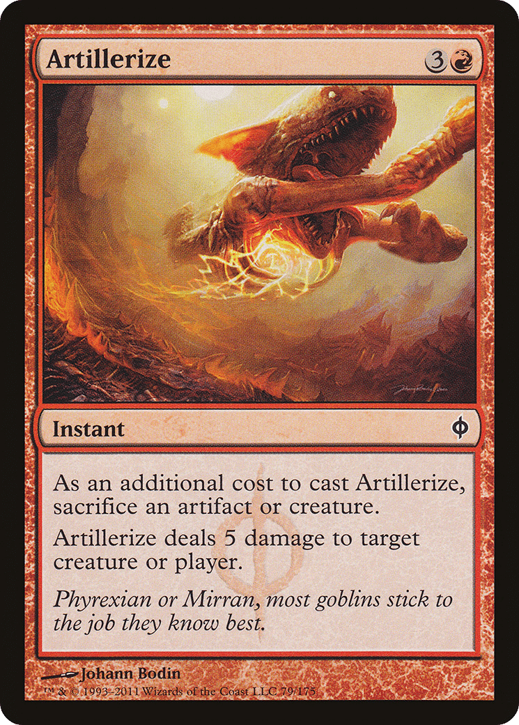 Artillerize — New Phyrexia — Magic: The Gathering