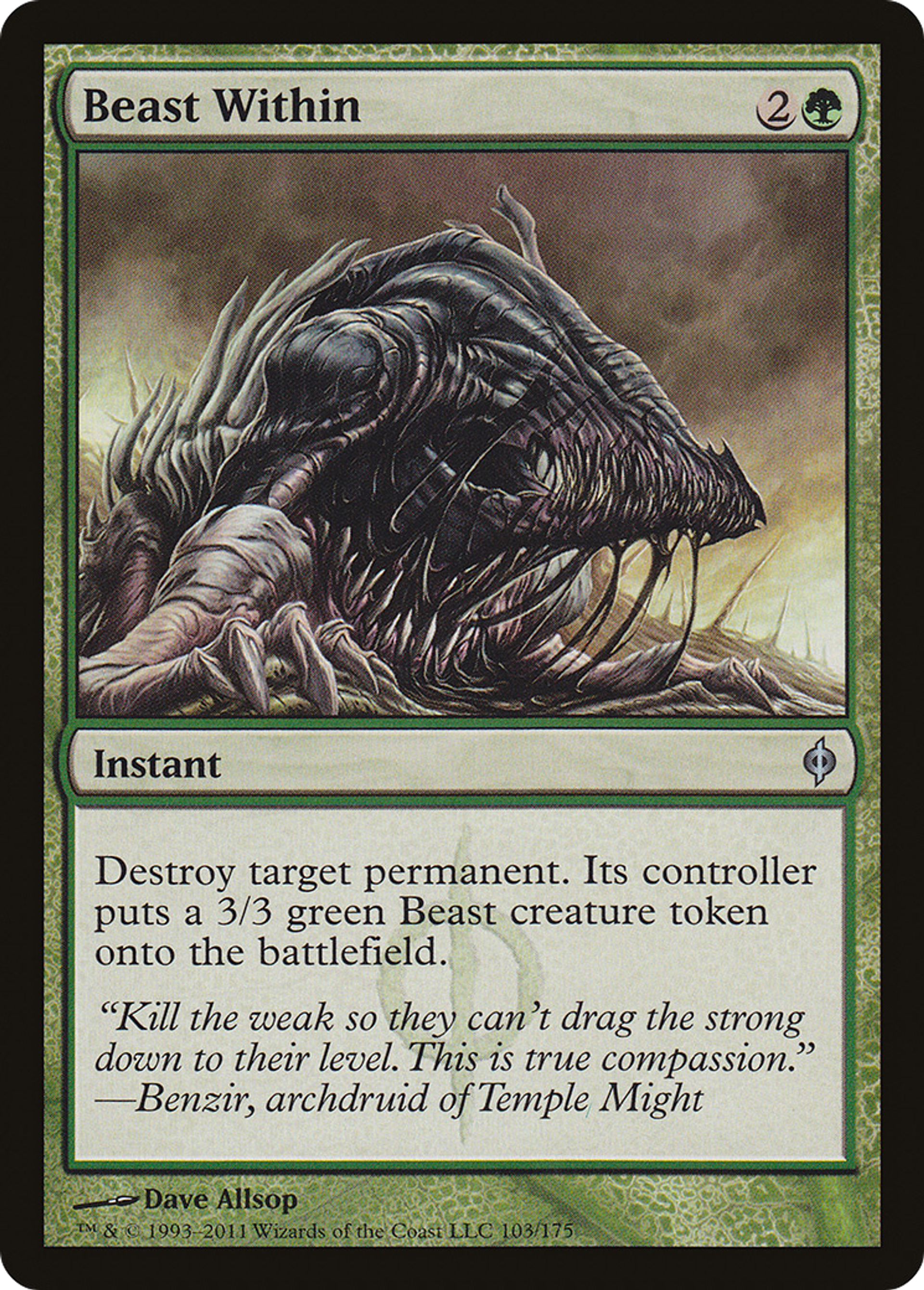 Beast Within — New Phyrexia — Magic: The Gathering