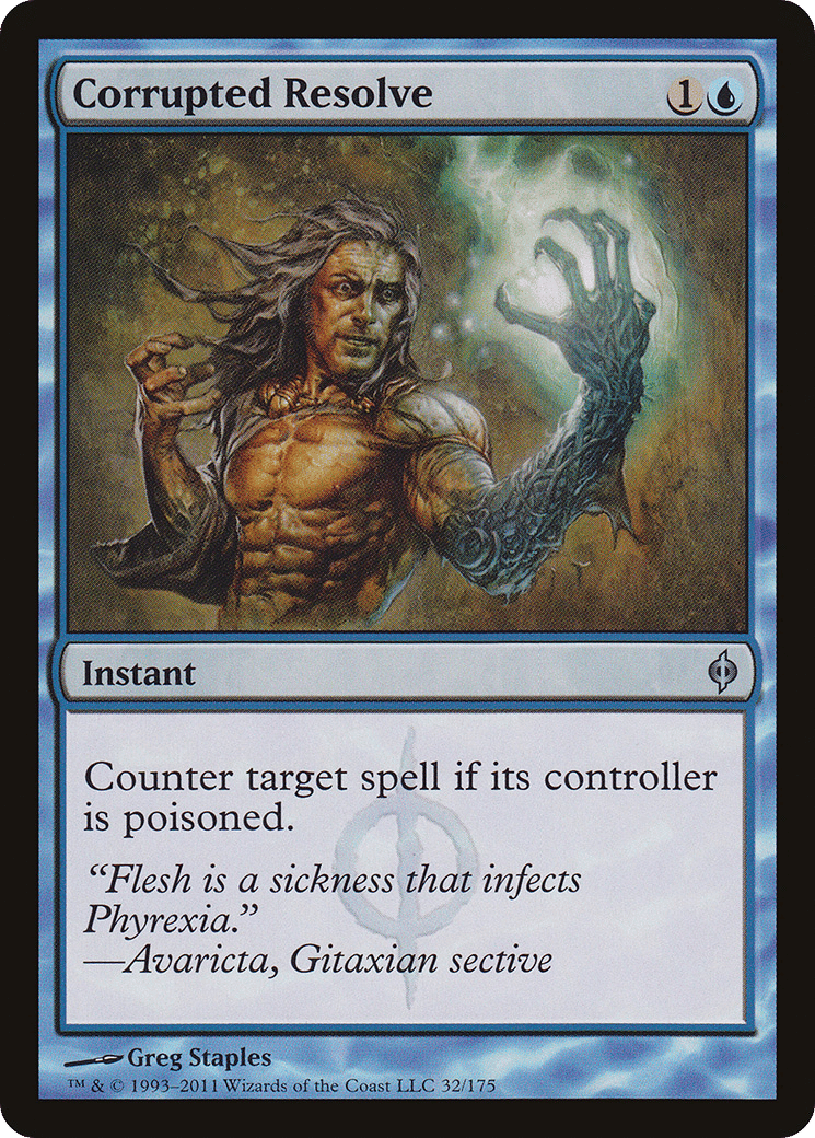 Corrupted Resolve — New Phyrexia — Magic: The Gathering