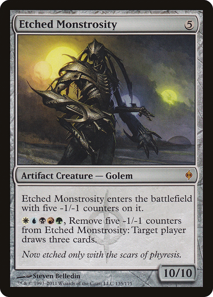 Etched Monstrosity — New Phyrexia — Magic: The Gathering