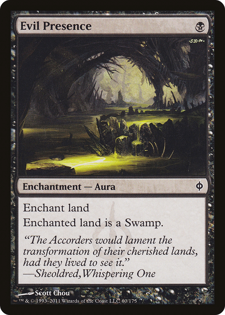 Evil Presence — New Phyrexia — Magic: The Gathering