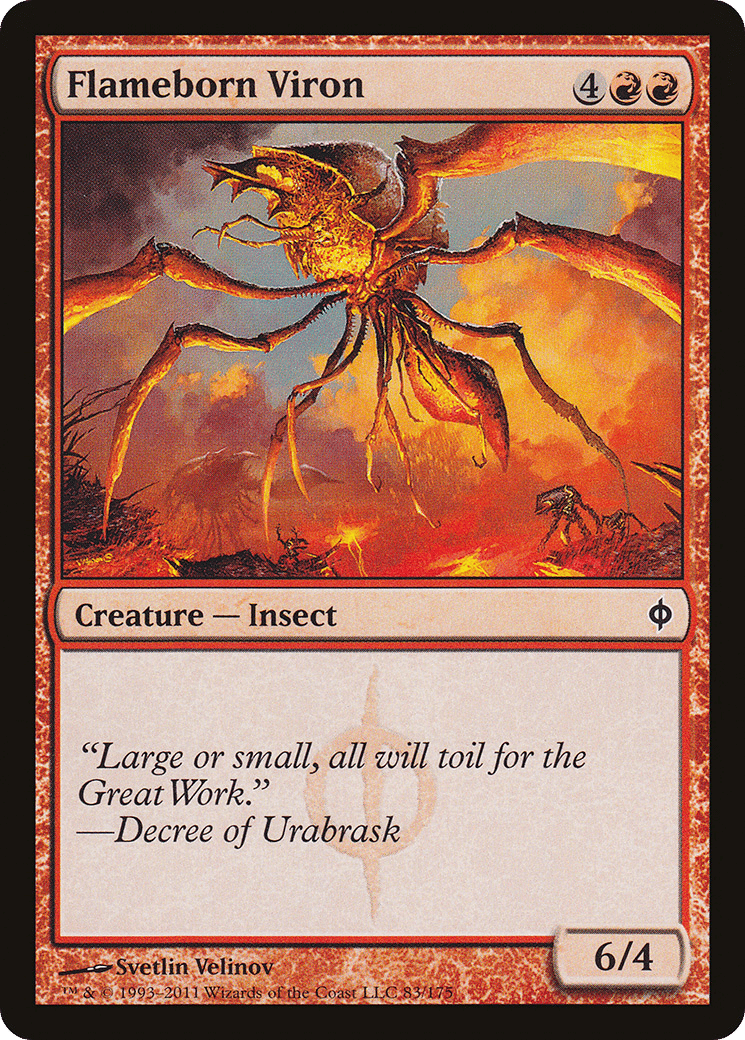 Flameborn Viron — New Phyrexia — Magic: The Gathering