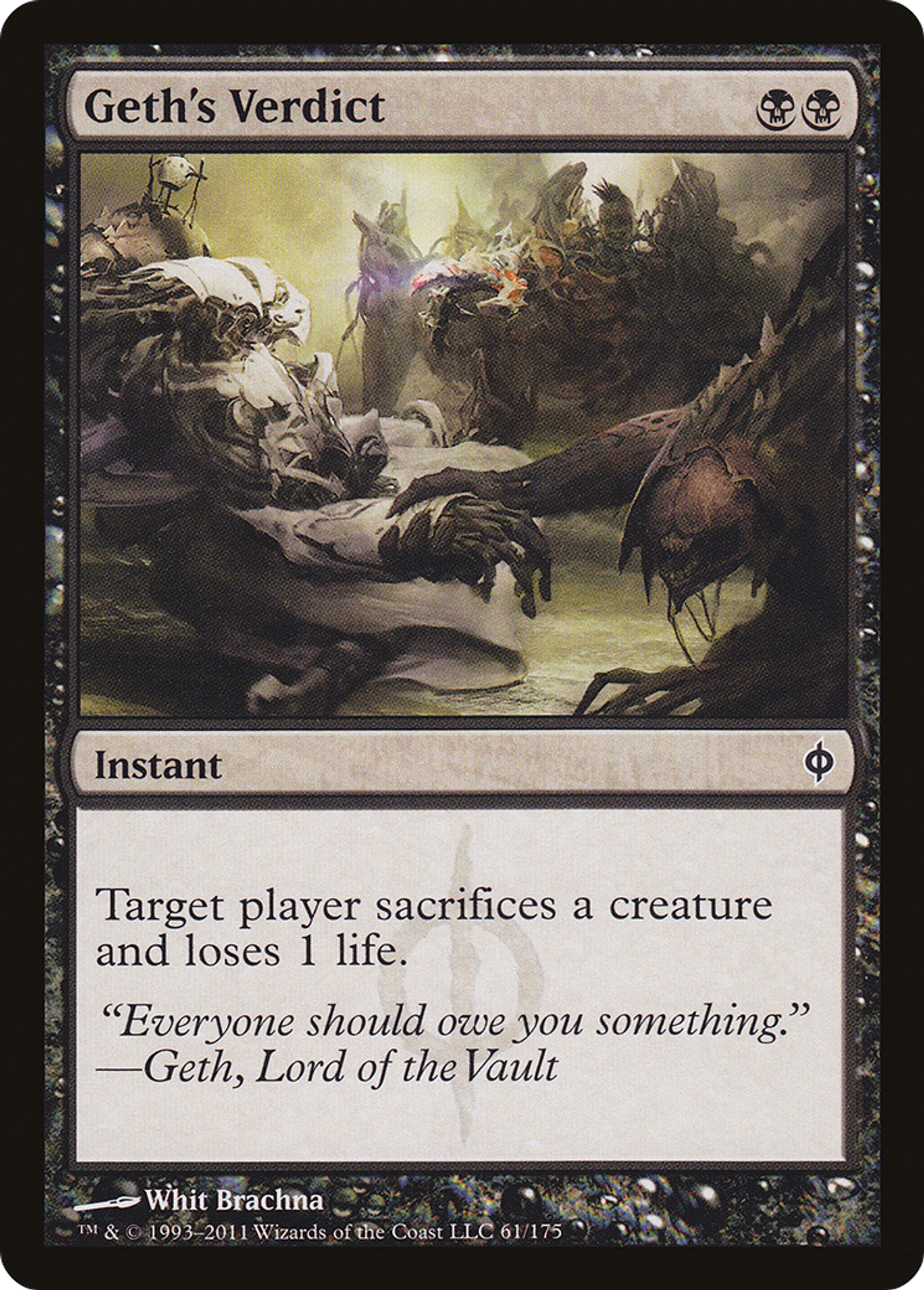 Geth's Verdict — New Phyrexia — Magic: The Gathering