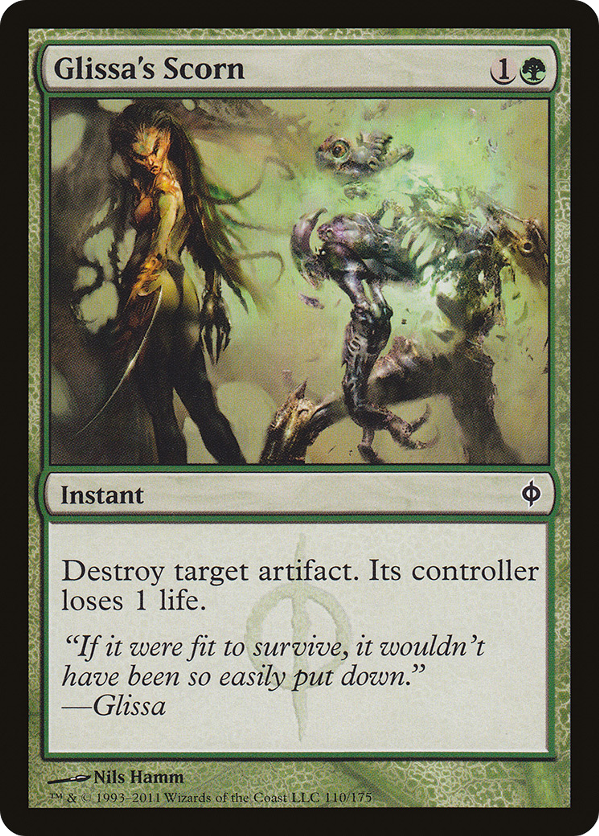 Glissa's Scorn — New Phyrexia — Magic: The Gathering