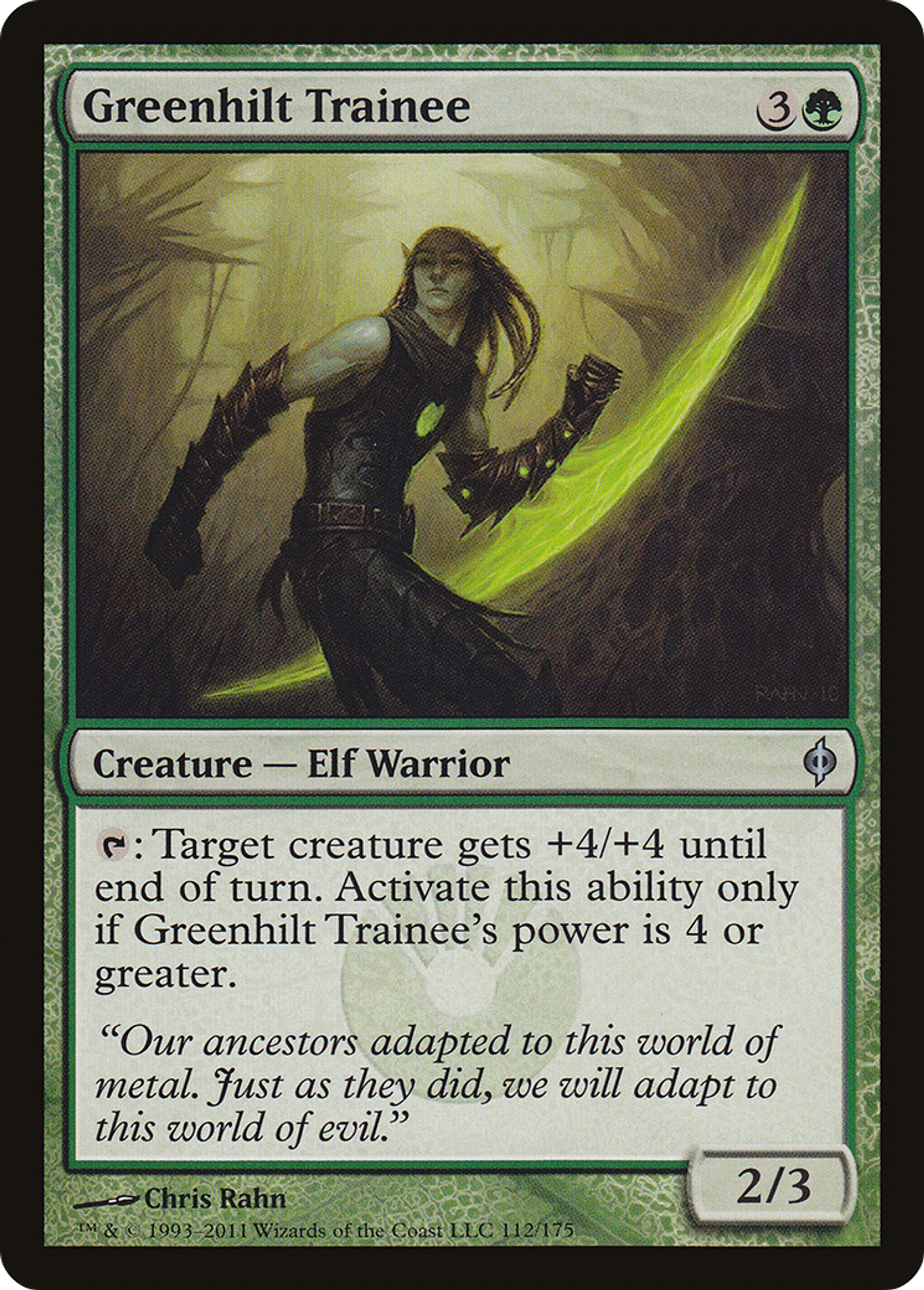 Greenhilt Trainee — New Phyrexia — Magic: The Gathering