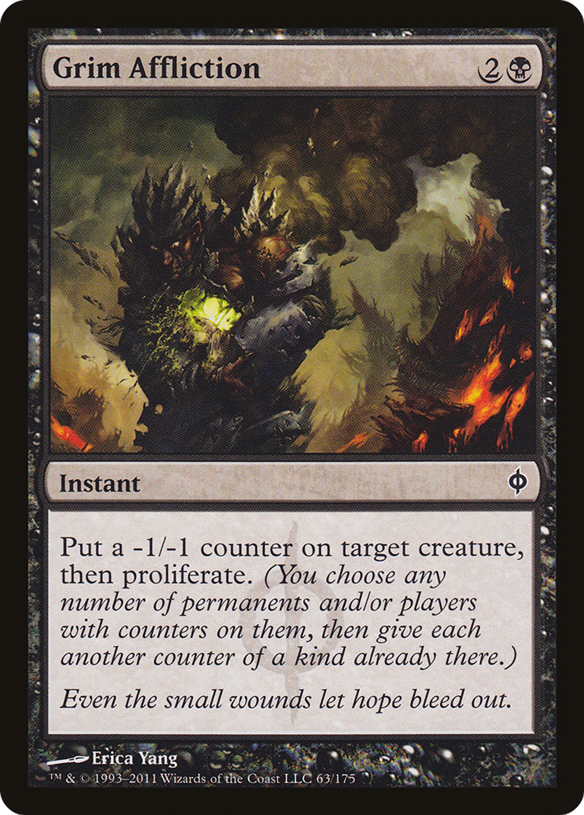 Grim Affliction — New Phyrexia — Magic: The Gathering