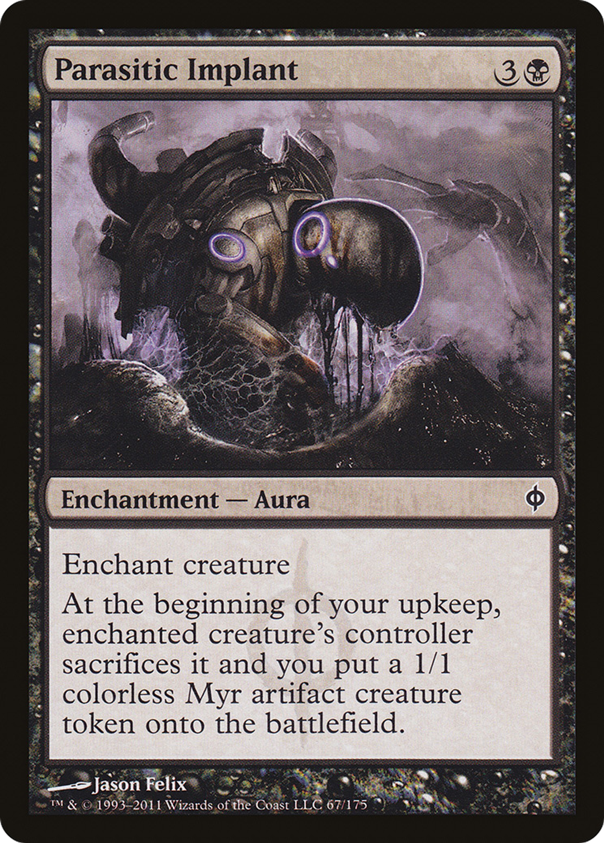 Parasitic Implant — New Phyrexia — Magic: The Gathering