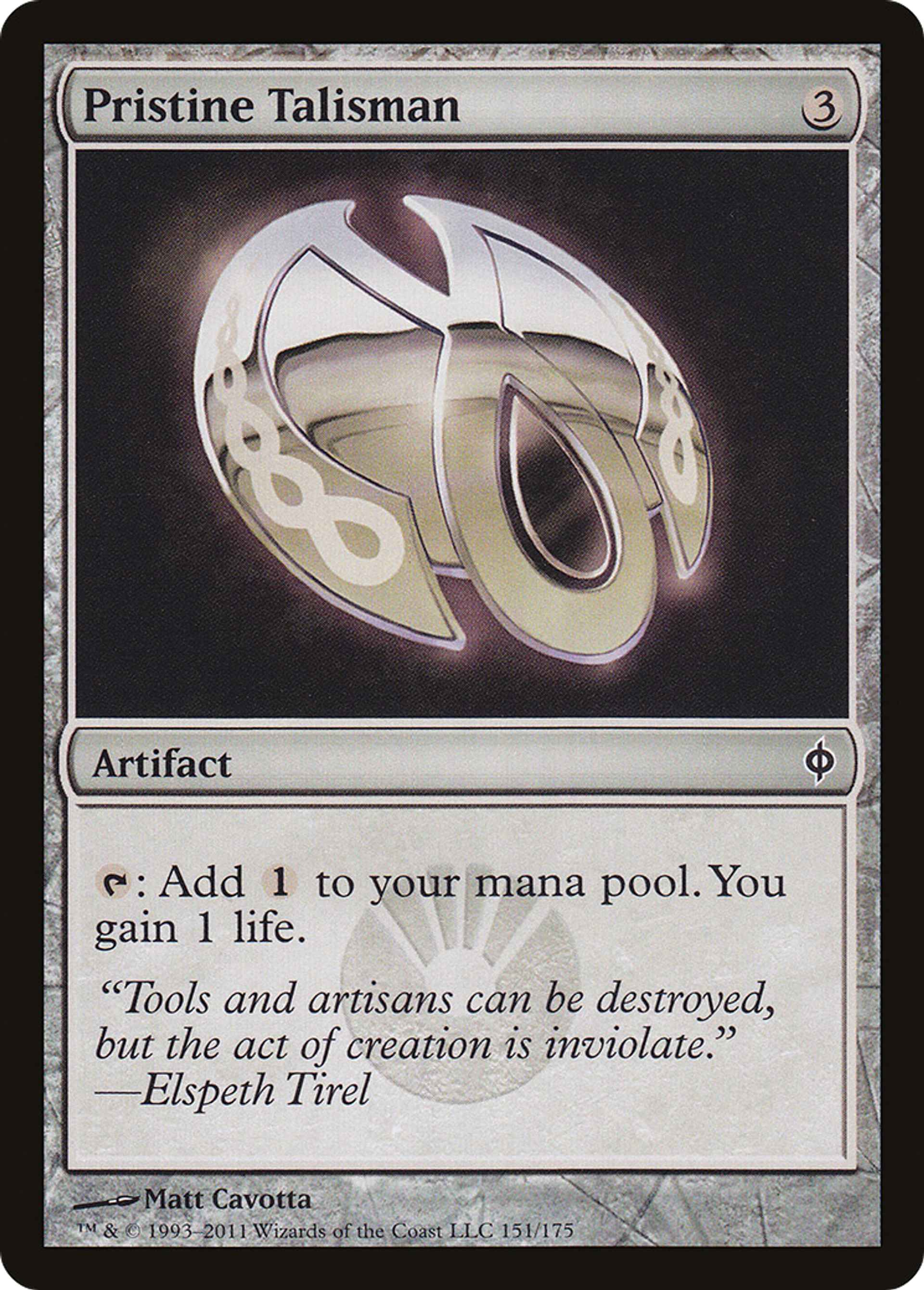 Pristine Talisman — New Phyrexia — Magic: The Gathering