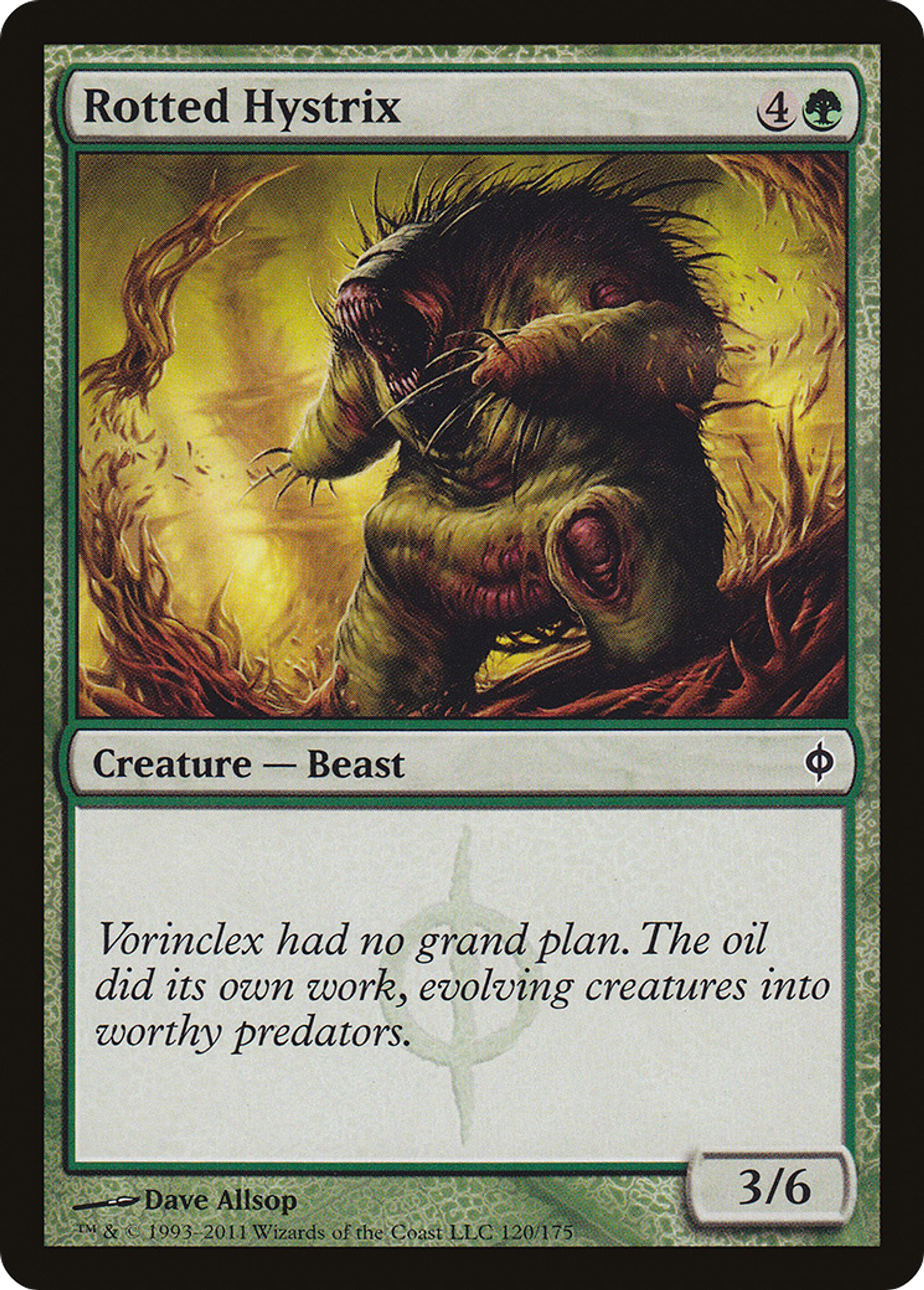 Rotted Hystrix — New Phyrexia — Magic: The Gathering