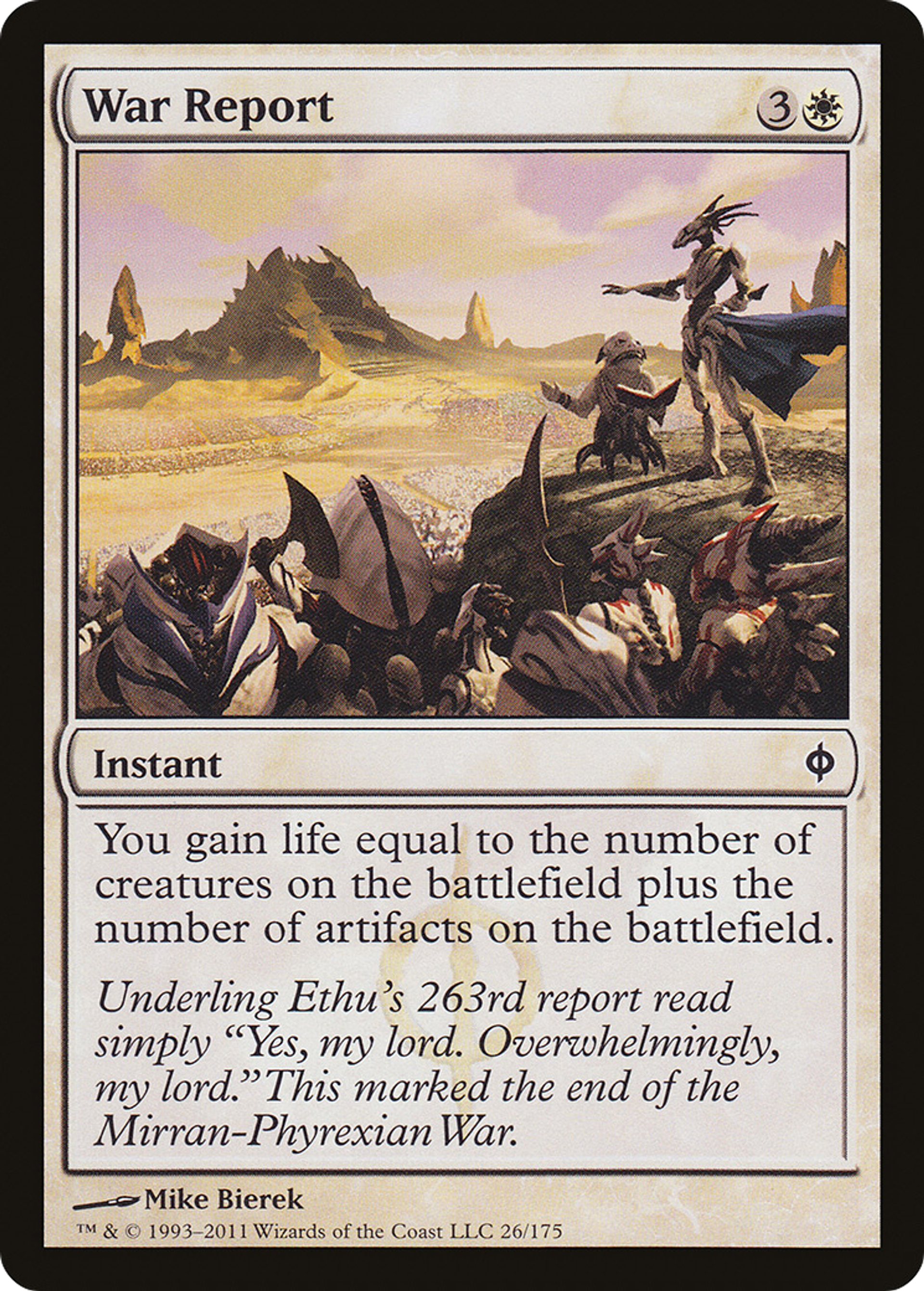 Rapport de guerre — New Phyrexia — Magic: The Gathering