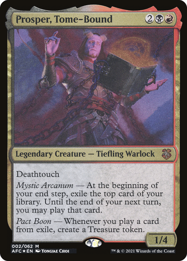 Prosper, Tome-Bound — Forgotten Realms Commander Display Commanders — Magic: The Gathering