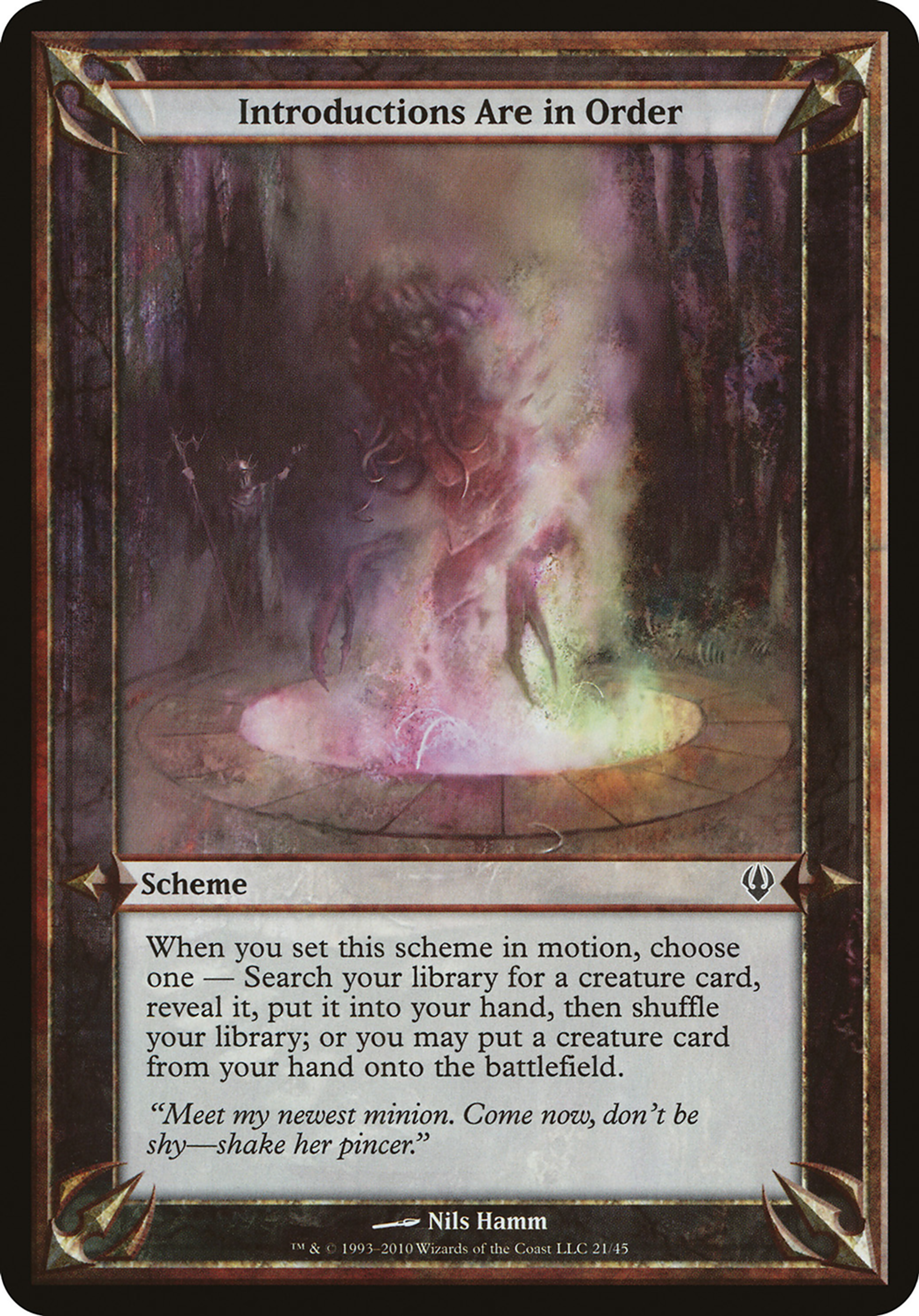 Introductions Are in Order — Archenemy Schemes — Magic: The Gathering