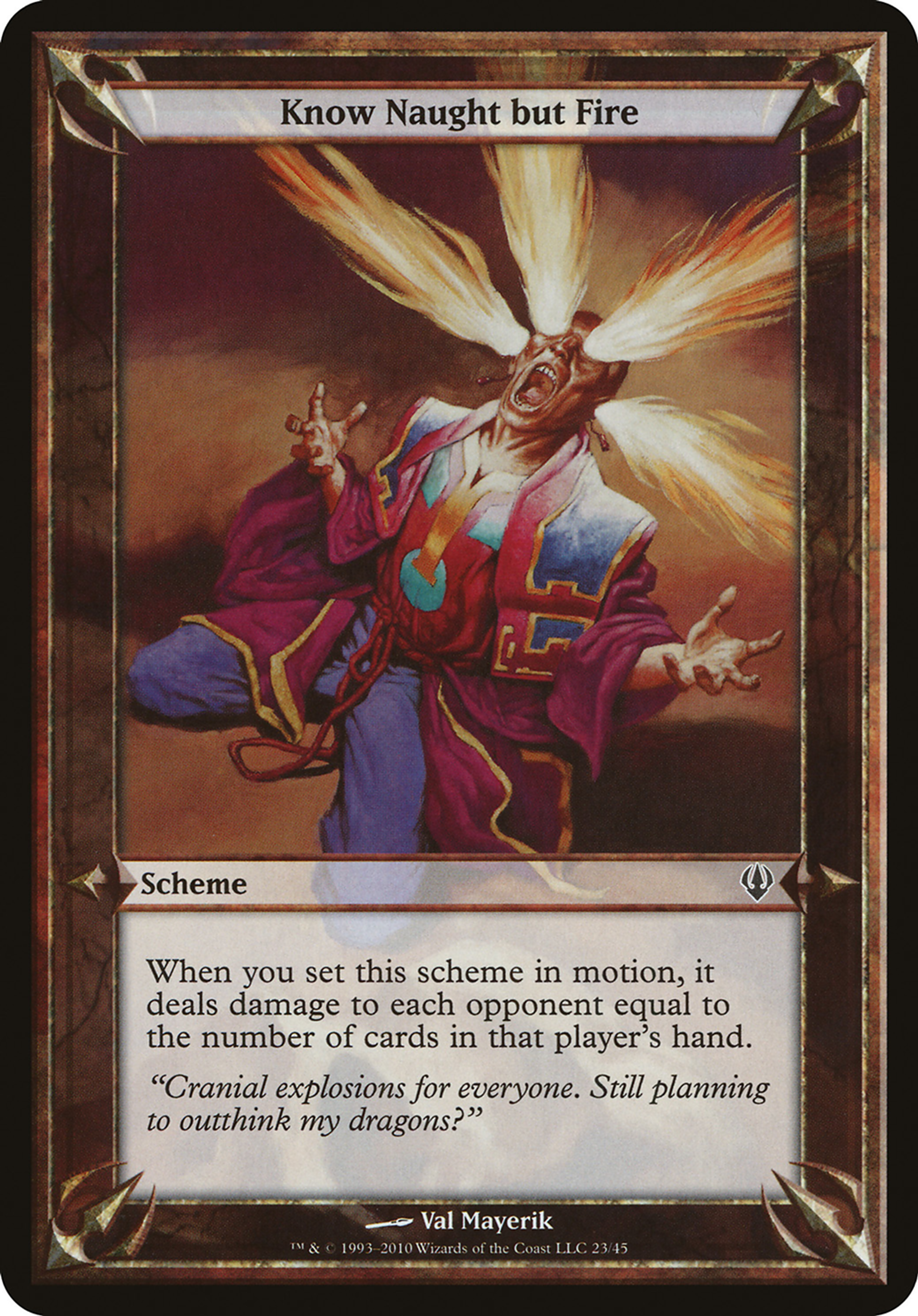 Know Naught but Fire — Archenemy Schemes — Magic: The Gathering