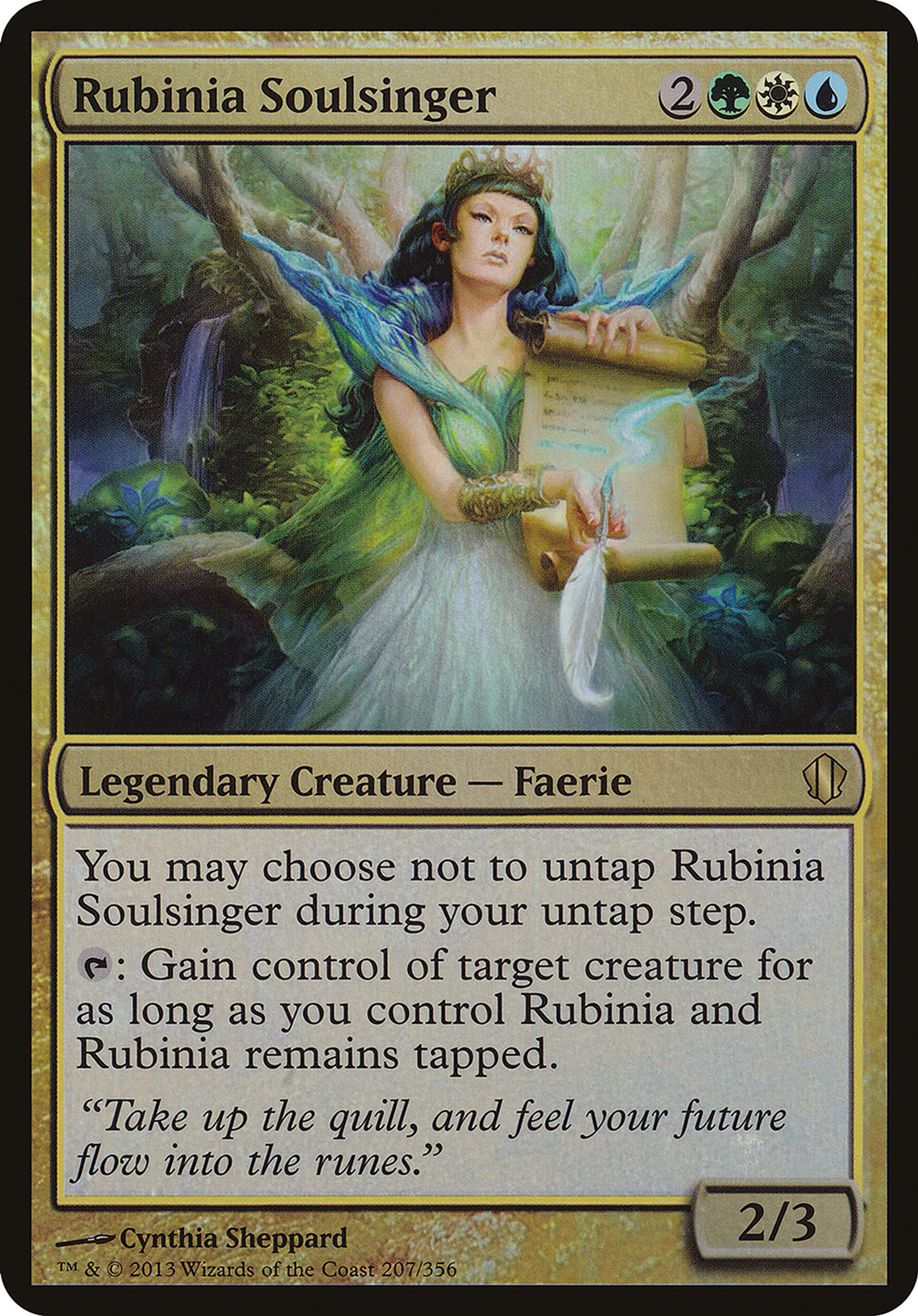 Rubinia Soulsinger — Commander 2013 Oversized — Magic: The Gathering