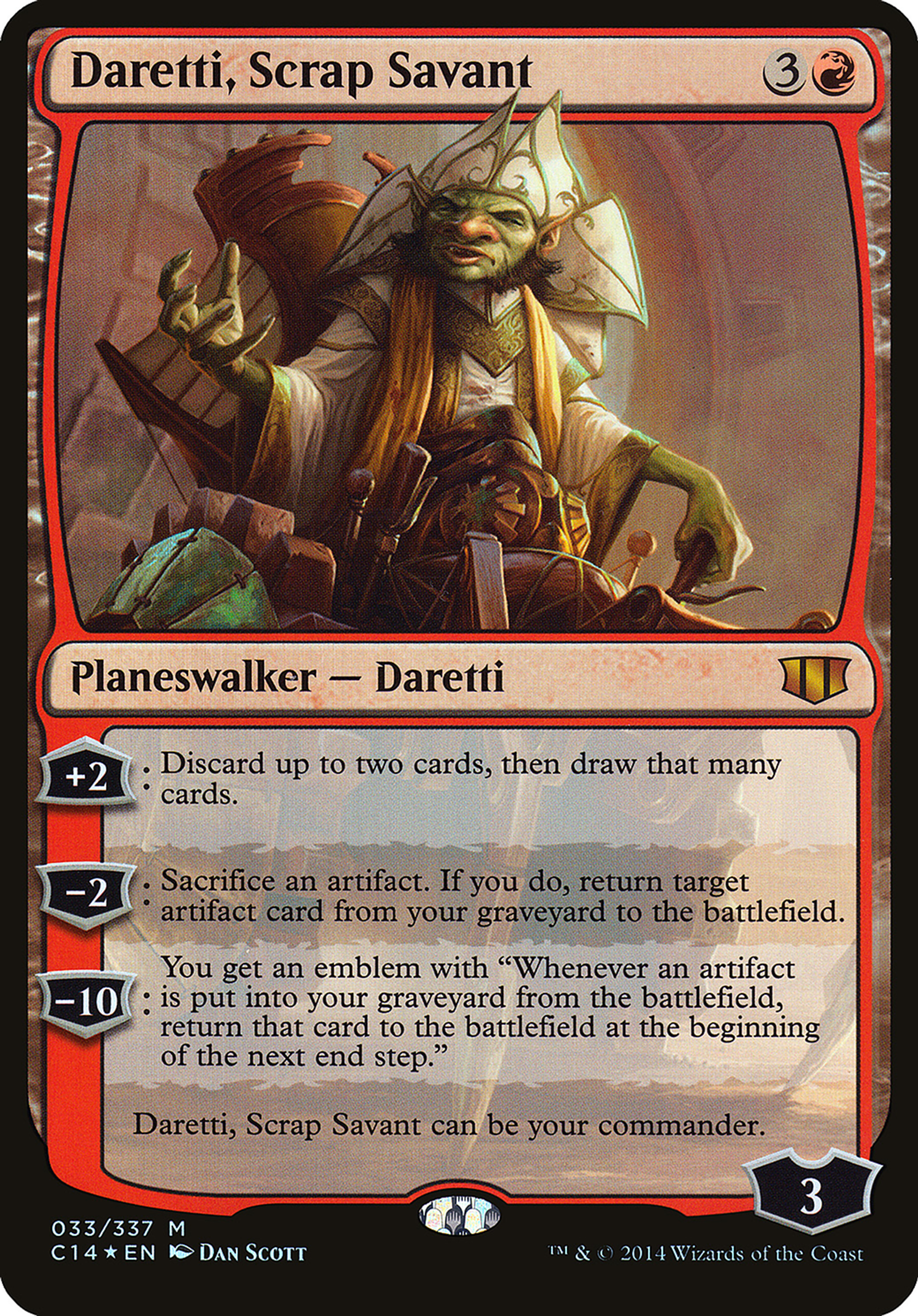 Daretti, Scrap Savant — Commander 2014 Oversized — Magic: The Gathering