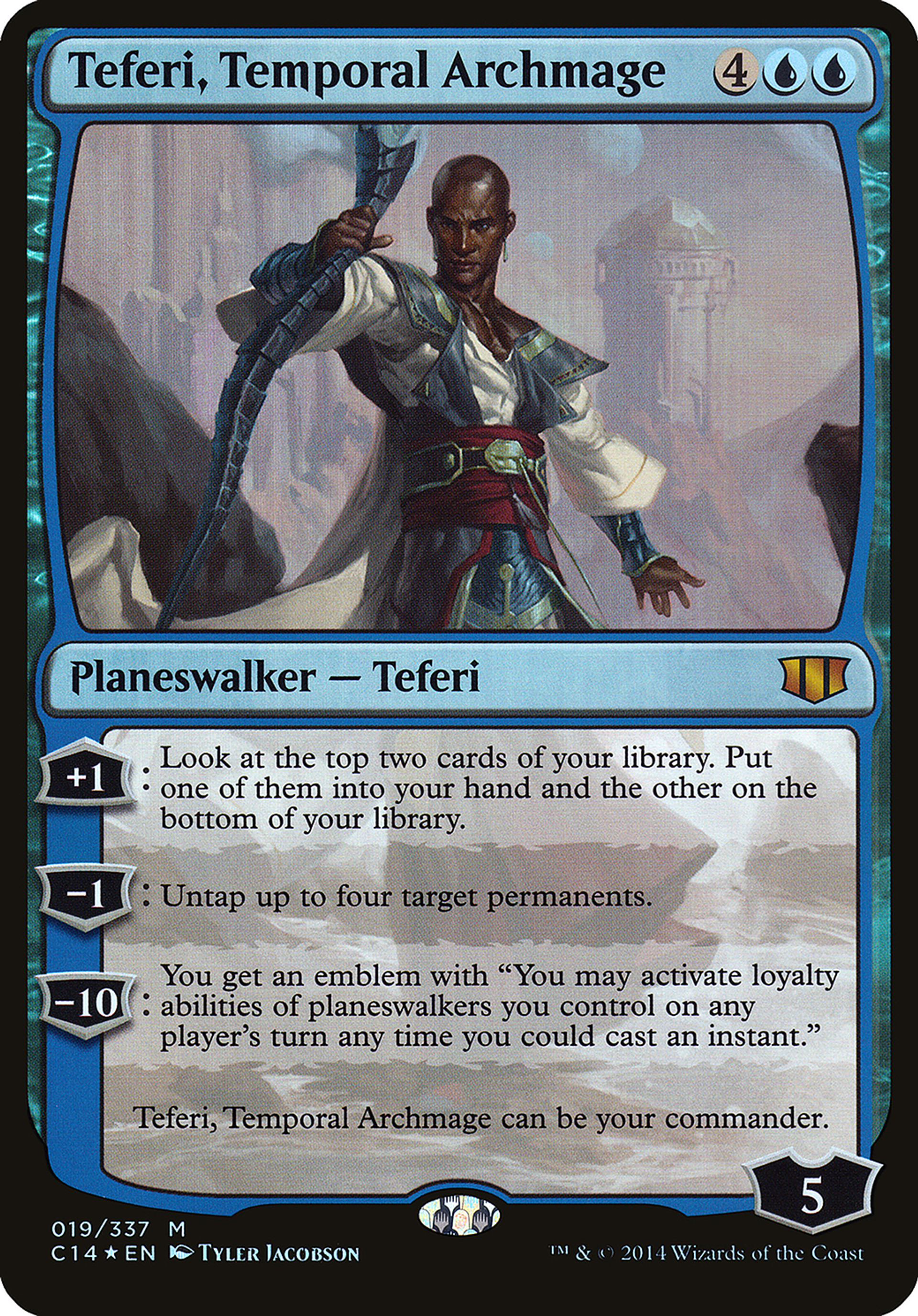 Teferi, Temporal Archmage — Commander 2014 Oversized — Magic: The Gathering