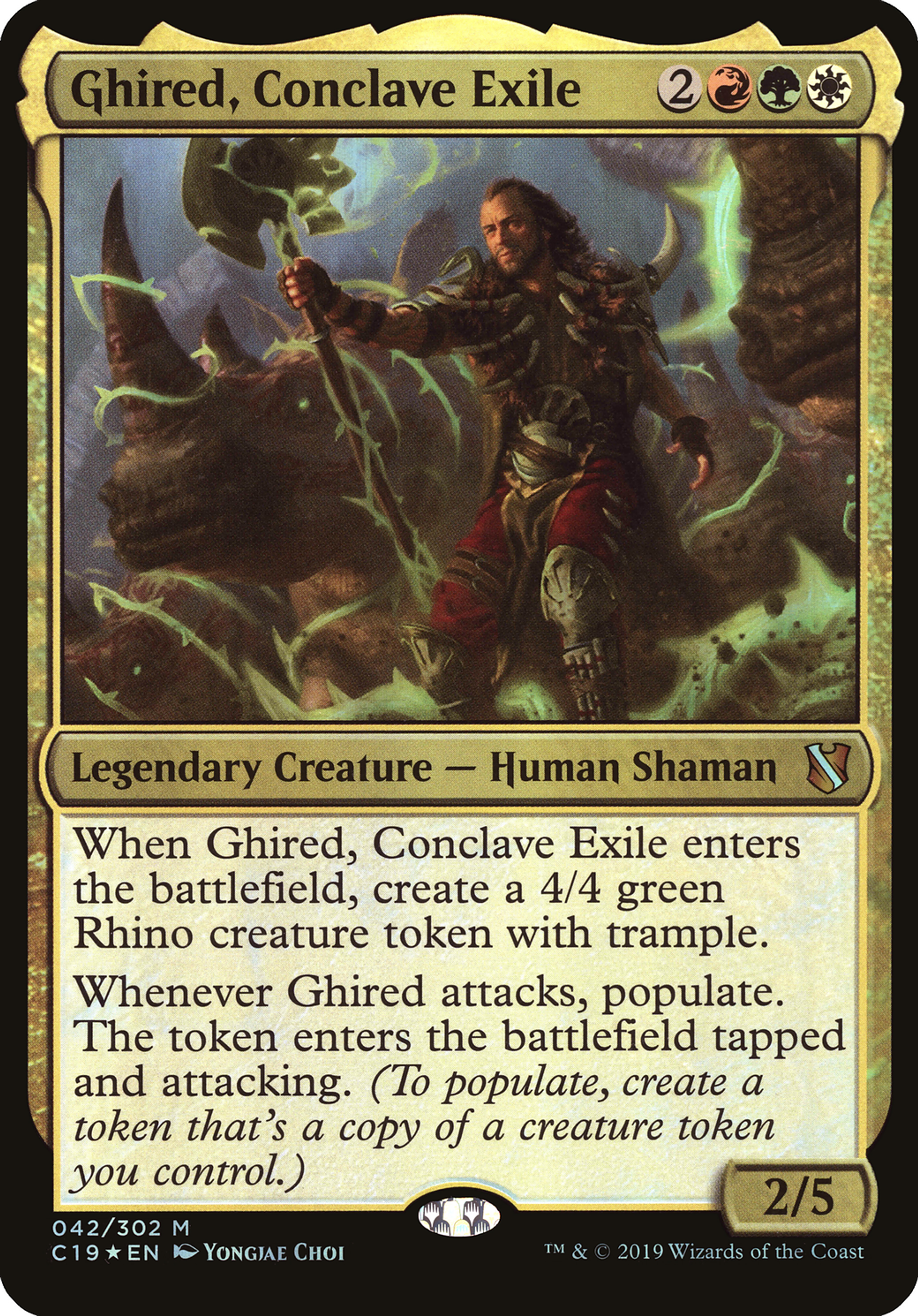Ghired, Conclave Exile — Commander 2019 Oversized — Magic: The Gathering