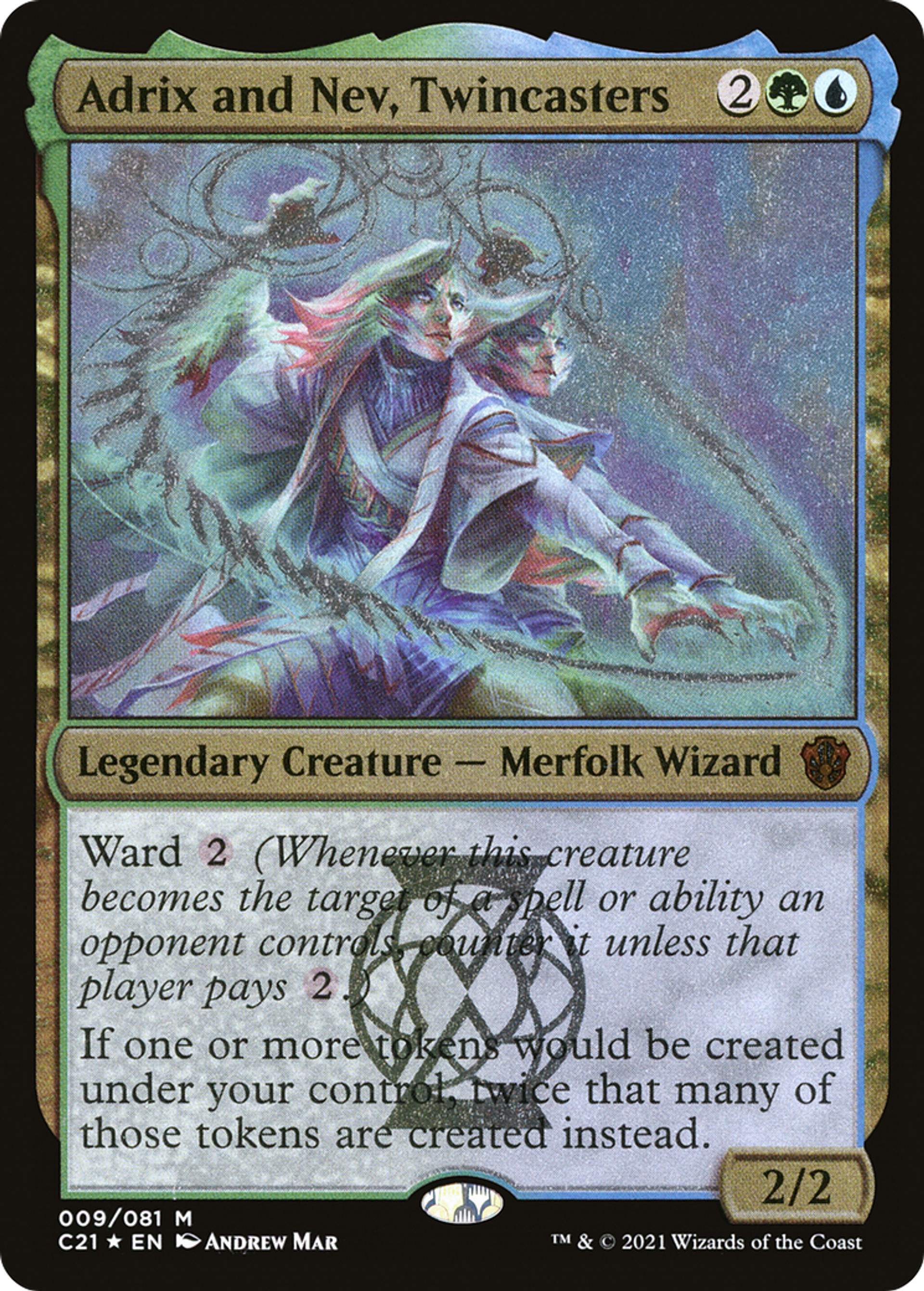 Adrix and Nev, Twincasters — Commander 2021 Display Commanders — Magic: The Gathering