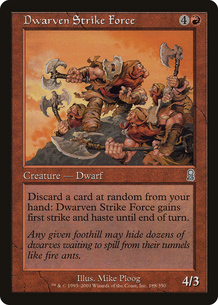 Dwarven Strike Force — Odyssey — Magic: The Gathering