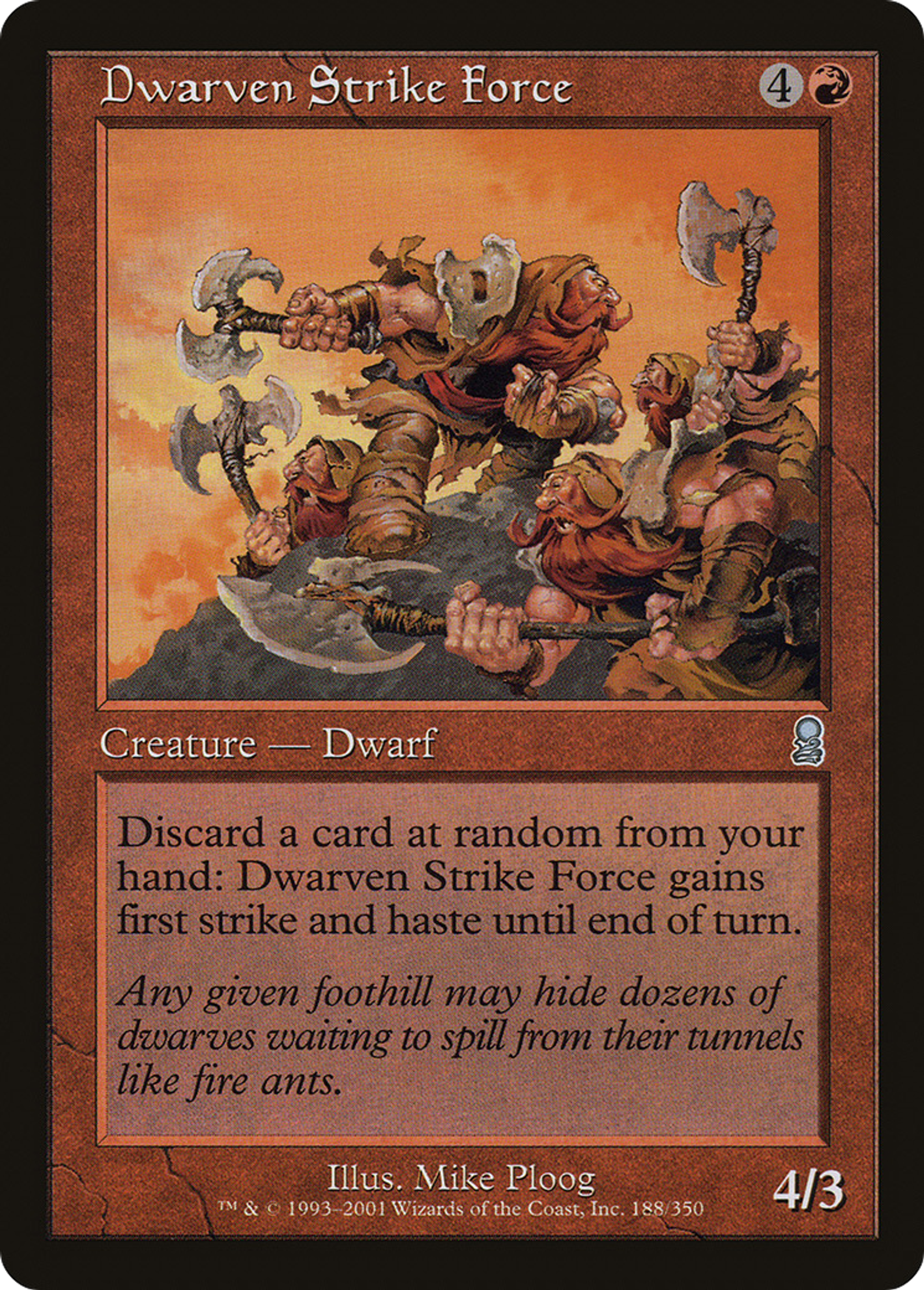 Dwarven Strike Force — Odyssey — Magic: The Gathering