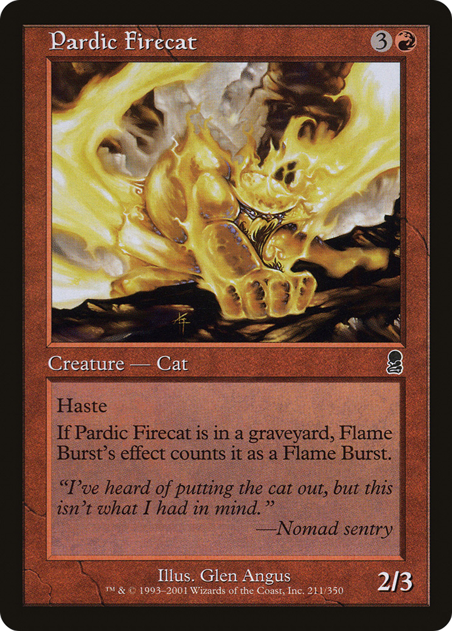 Pardic Firecat — Odyssey — Magic: The Gathering