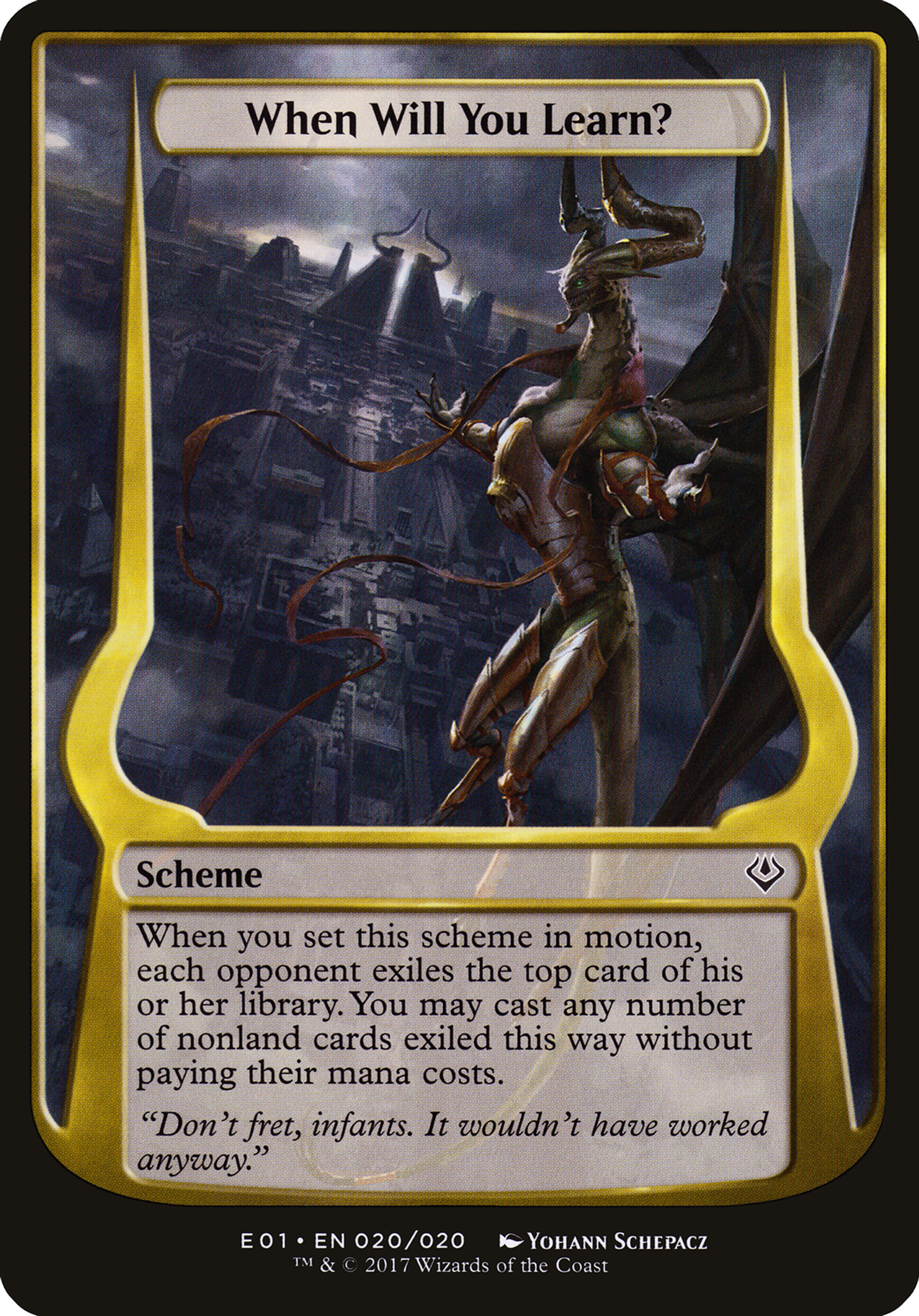 When Will You Learn? — Archenemy: Nicol Bolas Schemes — Magic: The Gathering