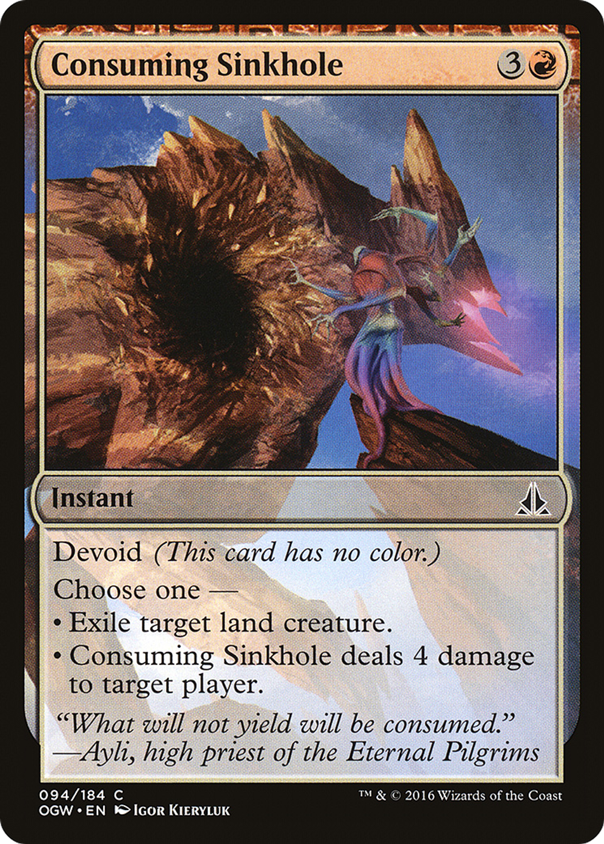 Consuming Sinkhole — Oath of the Gatewatch — Magic: The Gathering